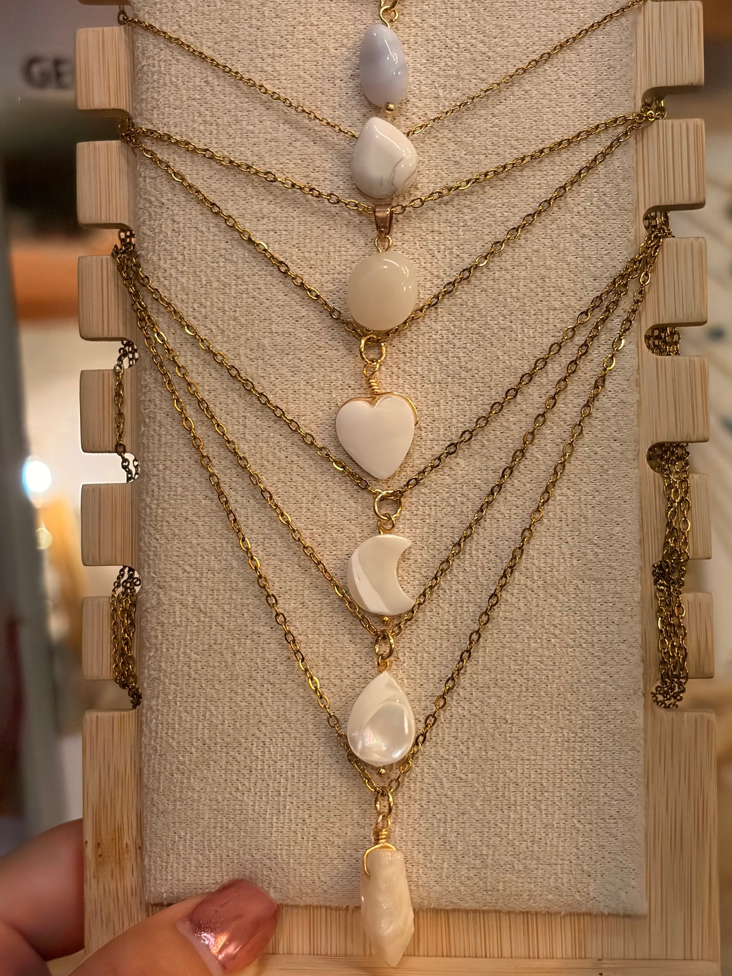 Stock de $100 pesitos•Collar Mineral Sencillo Varios