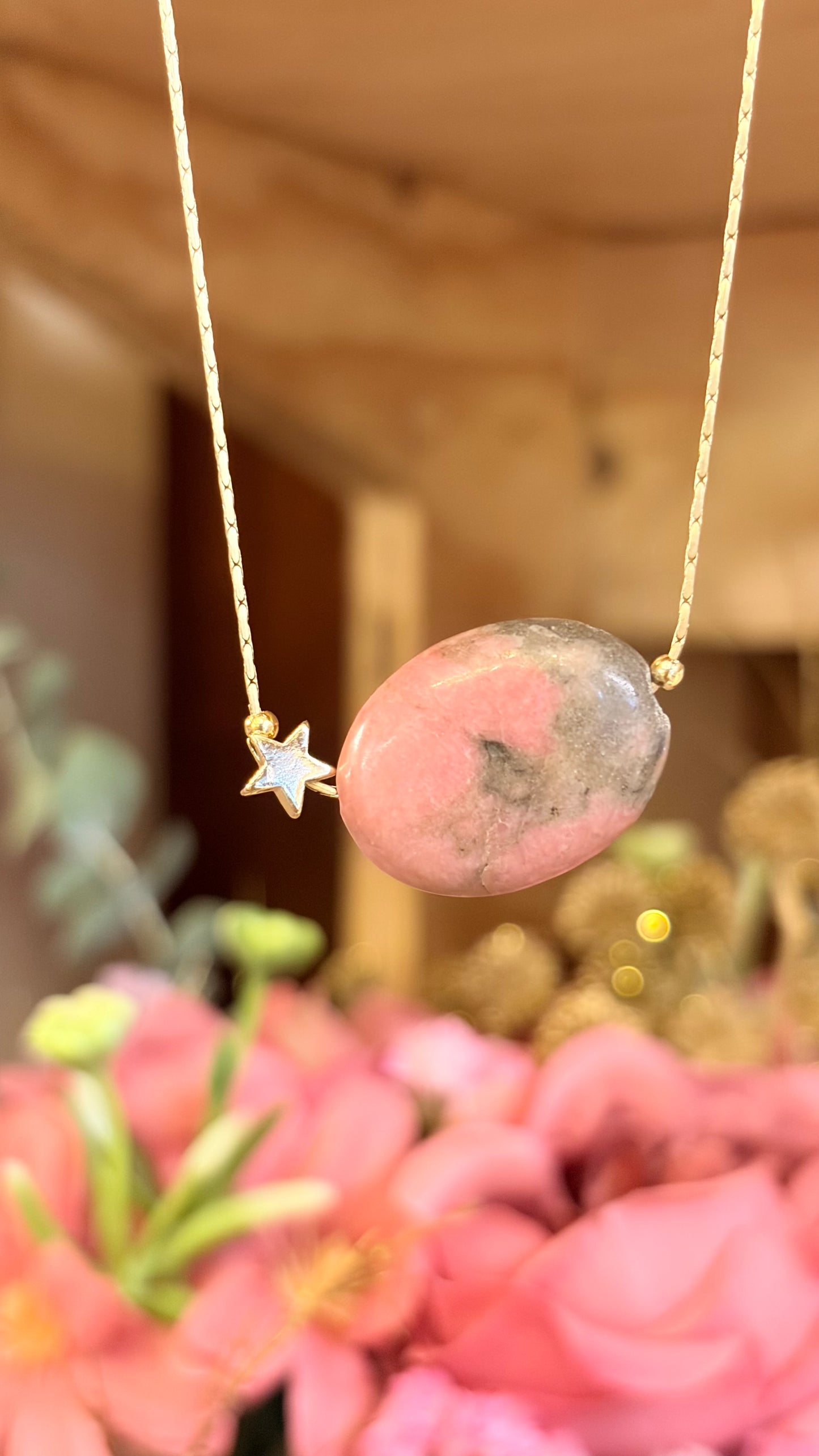 Collar Rodonita ⭐️ Brillos de Universo