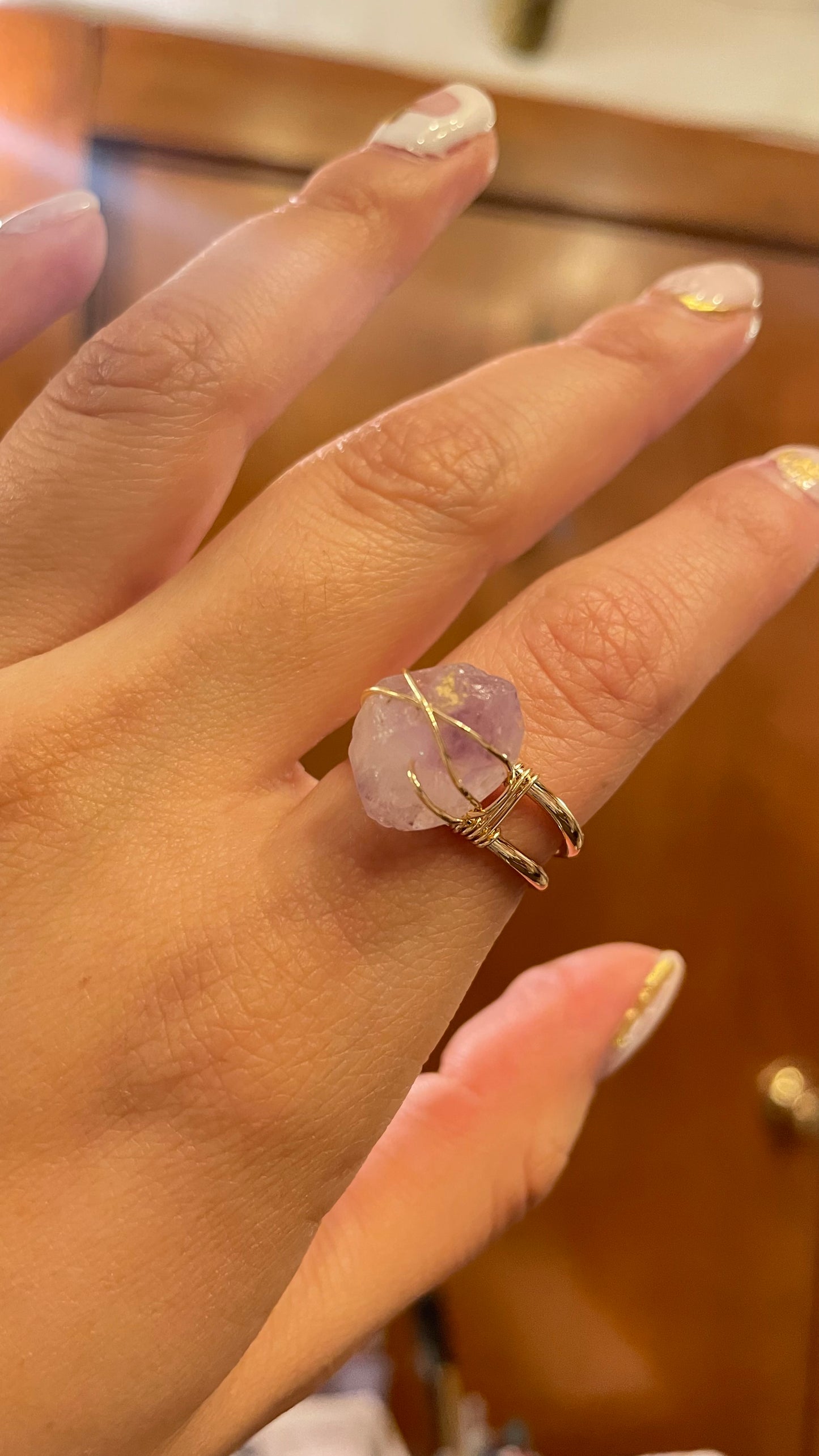 Anillo Amatista Bruto