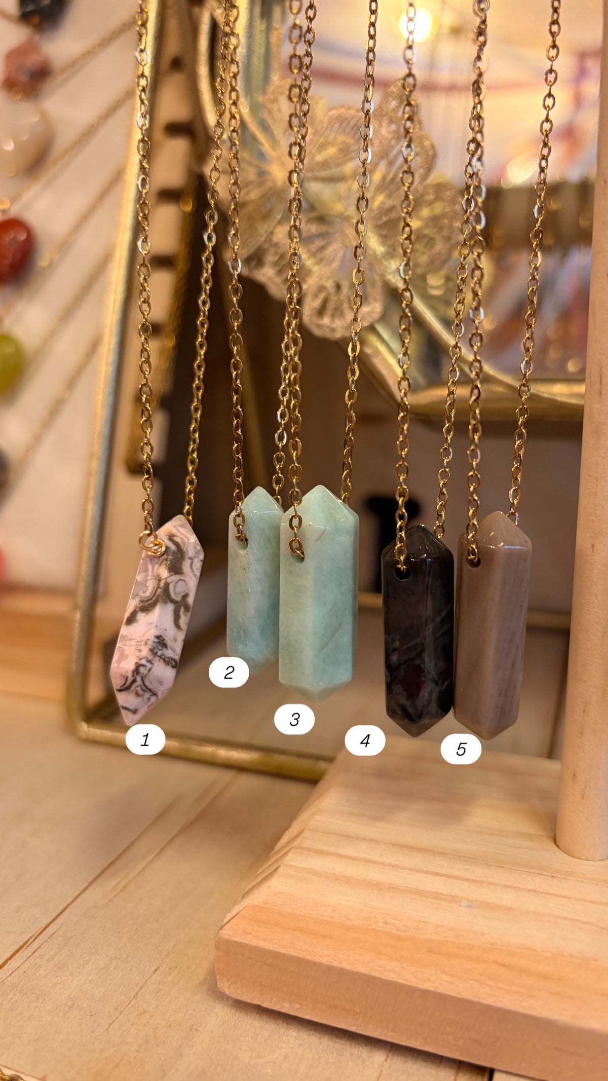 Stock de $100 pesitos • Collar Cuarzo Doble Punta Varios