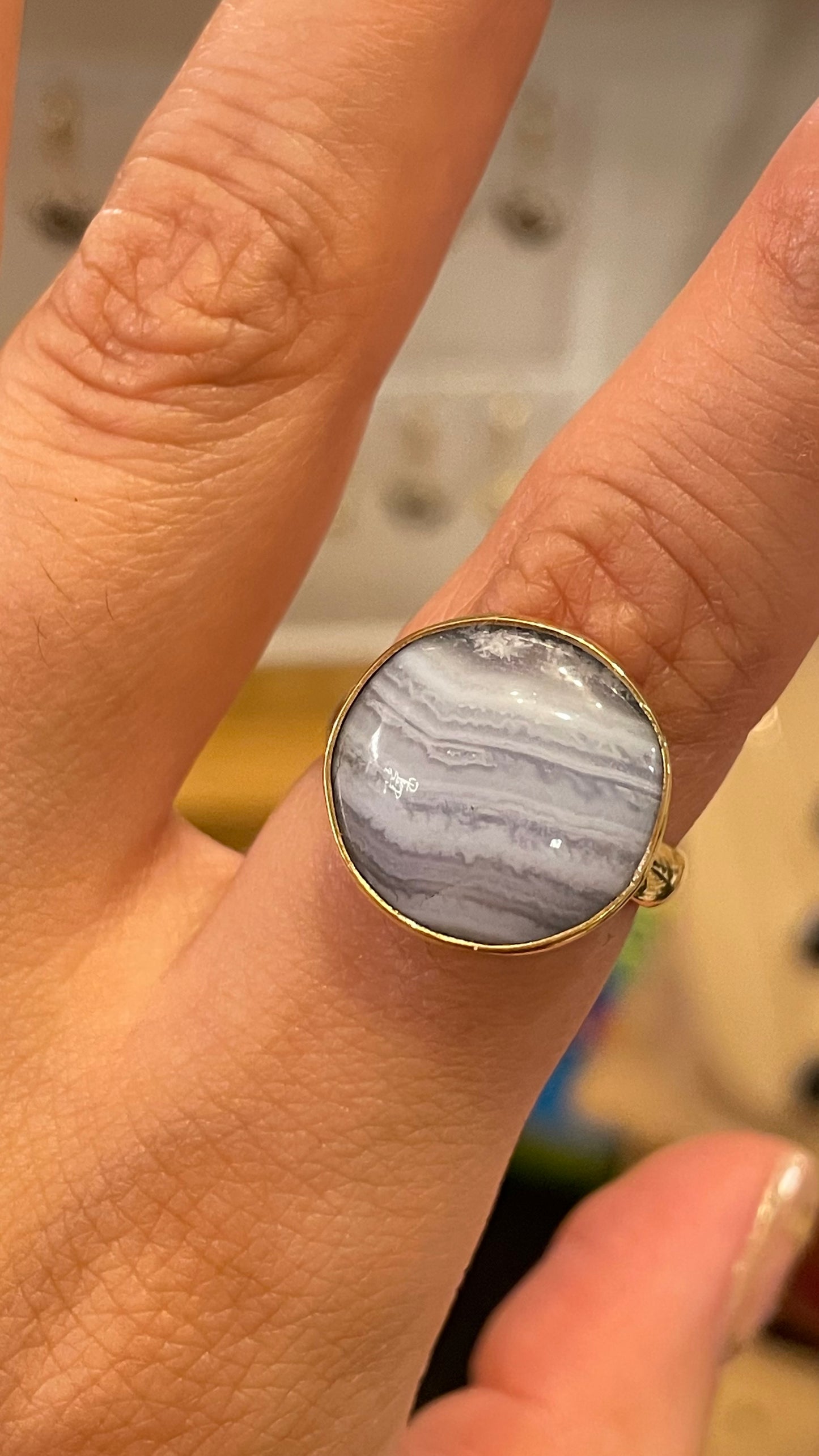 Anillo de Ágata Blue Lace Maxi 1