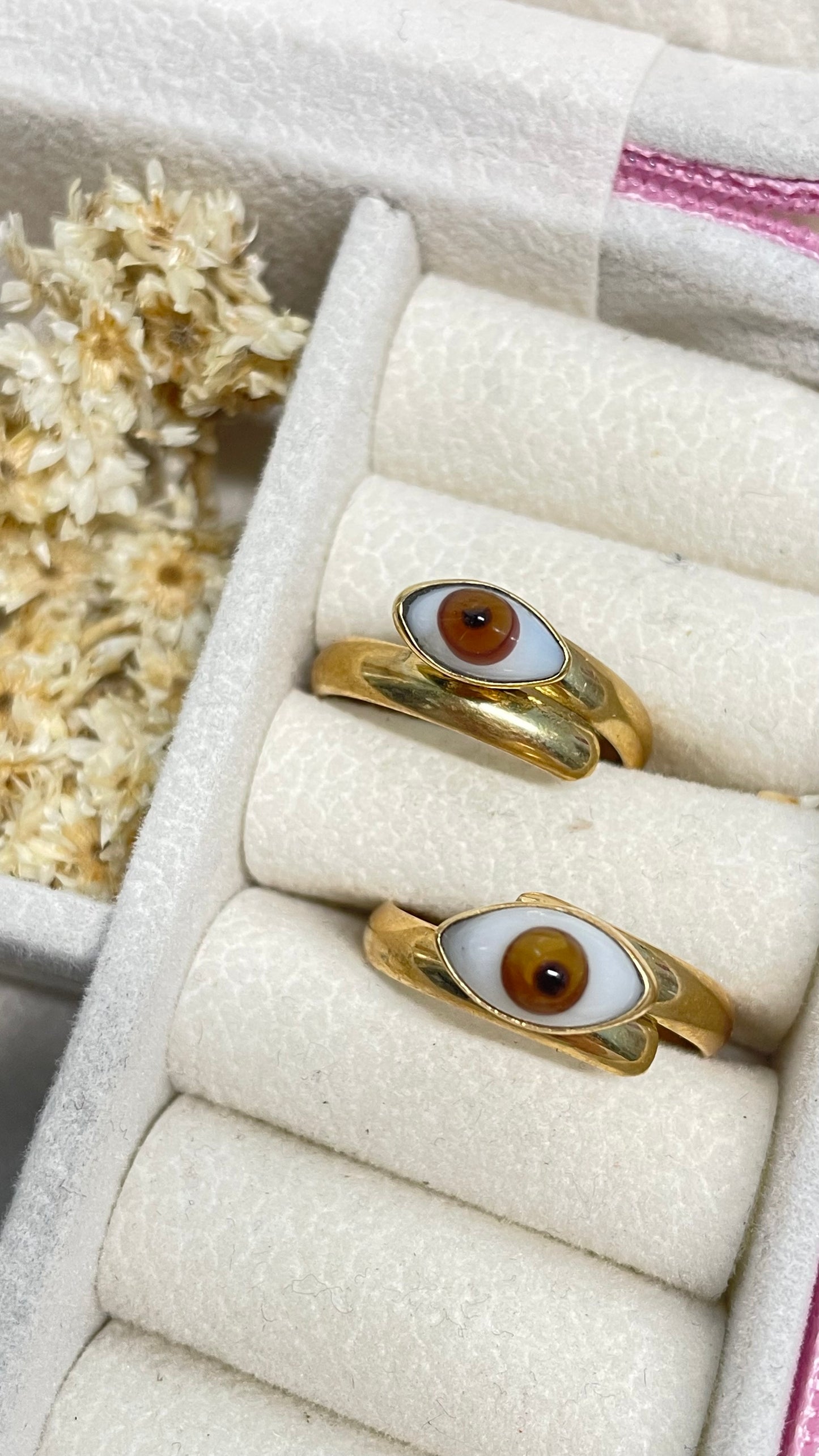 Anillo Ojo de Dios Ámbar mini