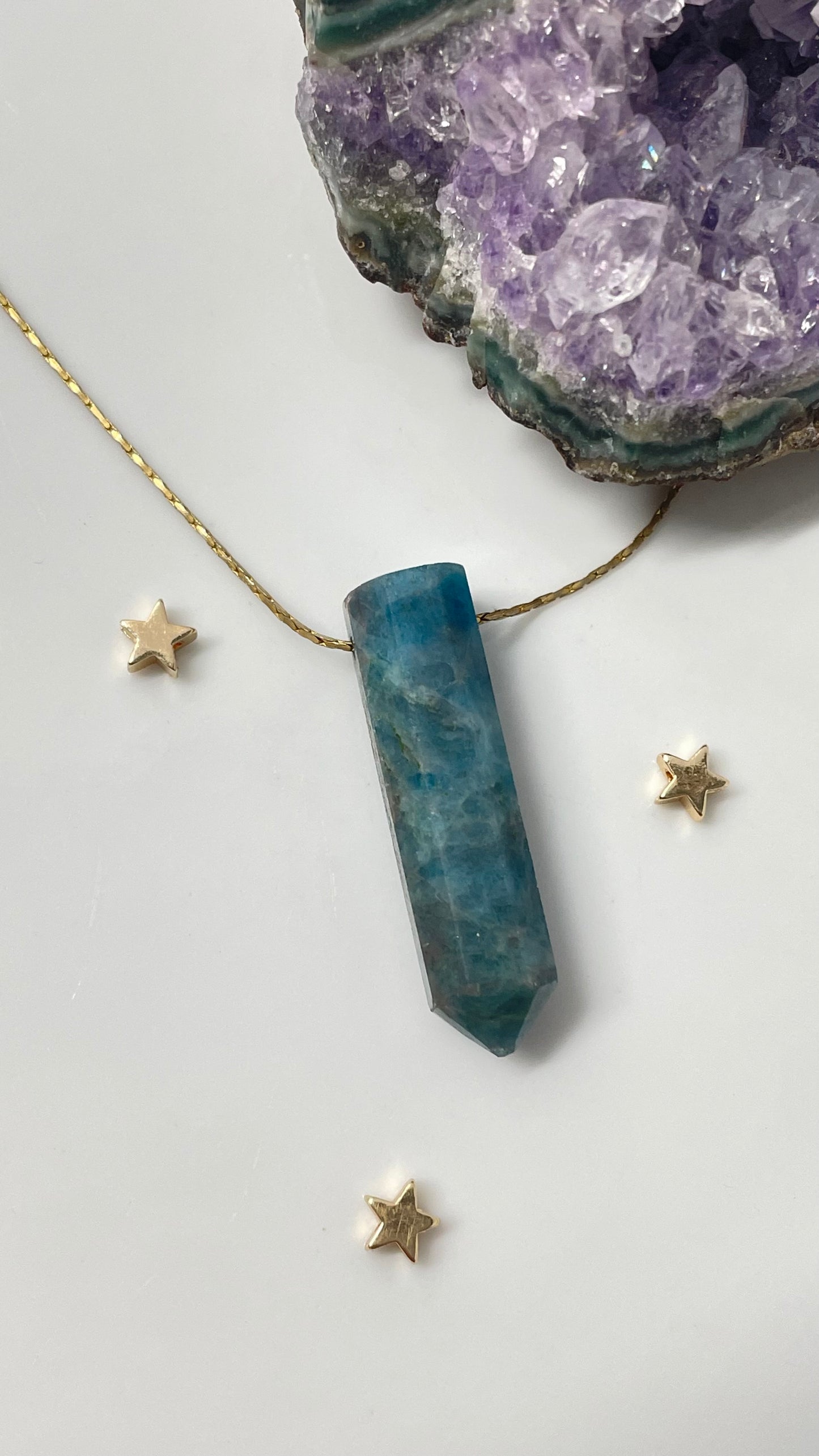 Collar Apatito Azul Pakistán Doble Punta