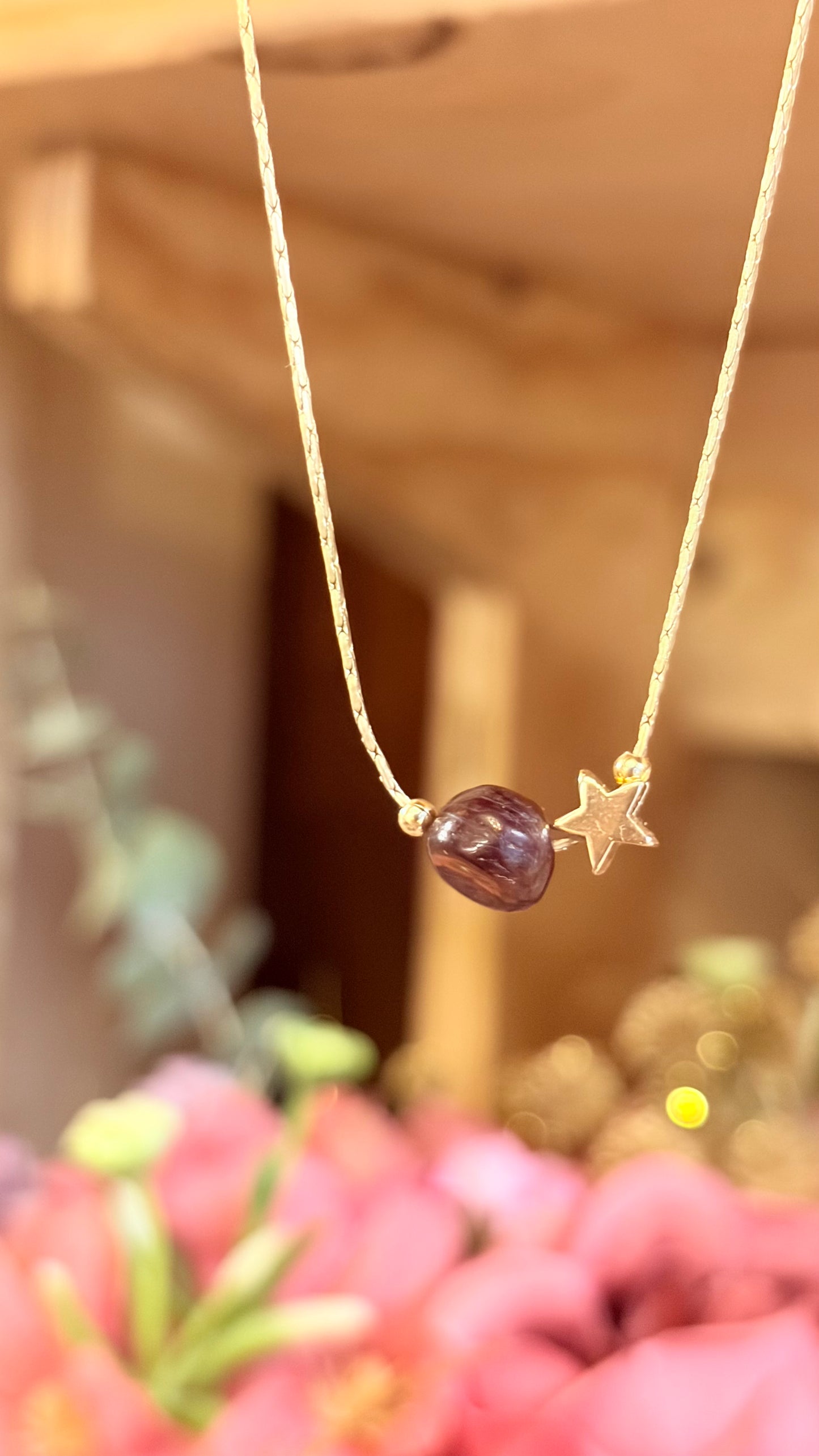 Collar Granate Nugget ⭐️ Brillos de Universo