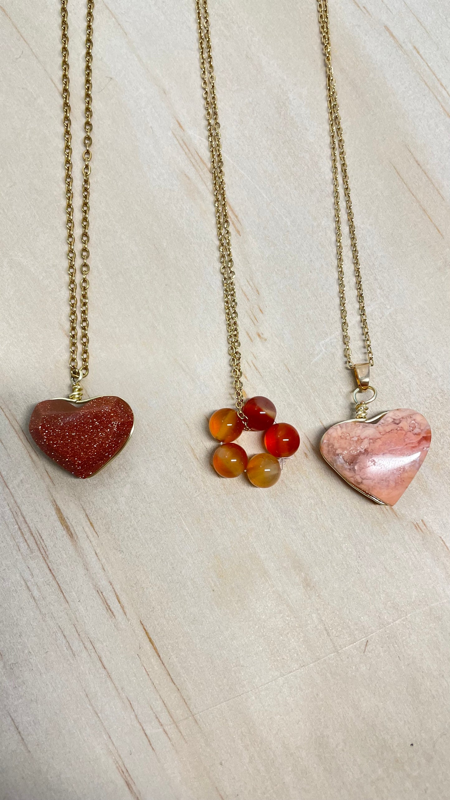 Collares Minerales “Especial de $100 pesitos” (Naranjas)