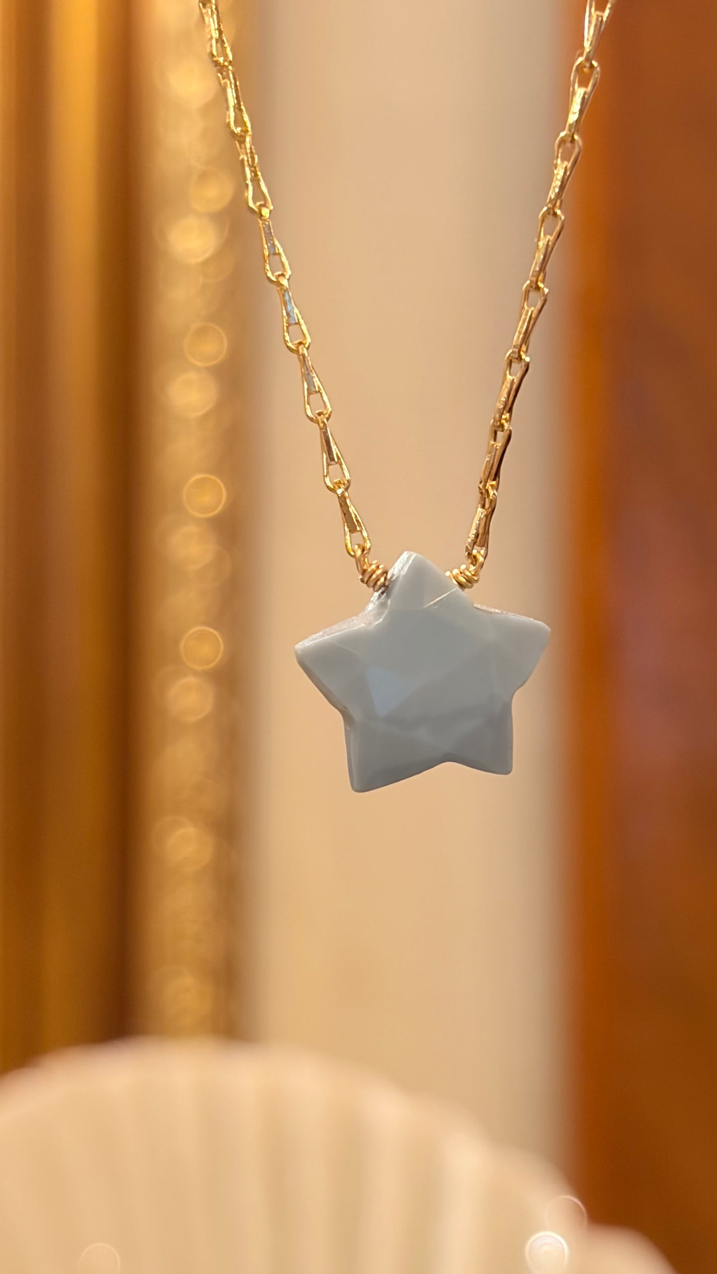 Collar Shine Ágata Blue Lace