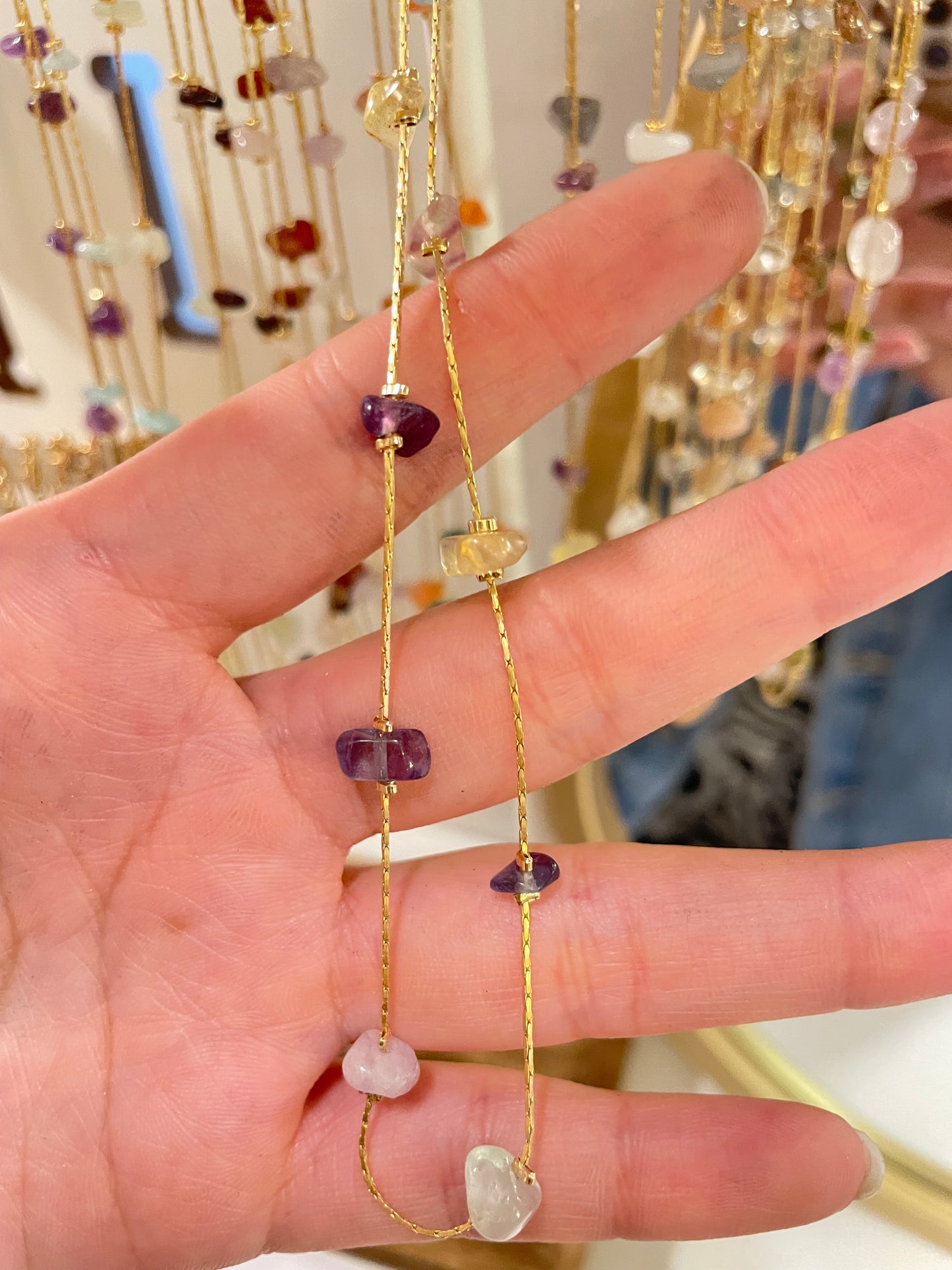 Collar Glimmer Chip de Cuarzo