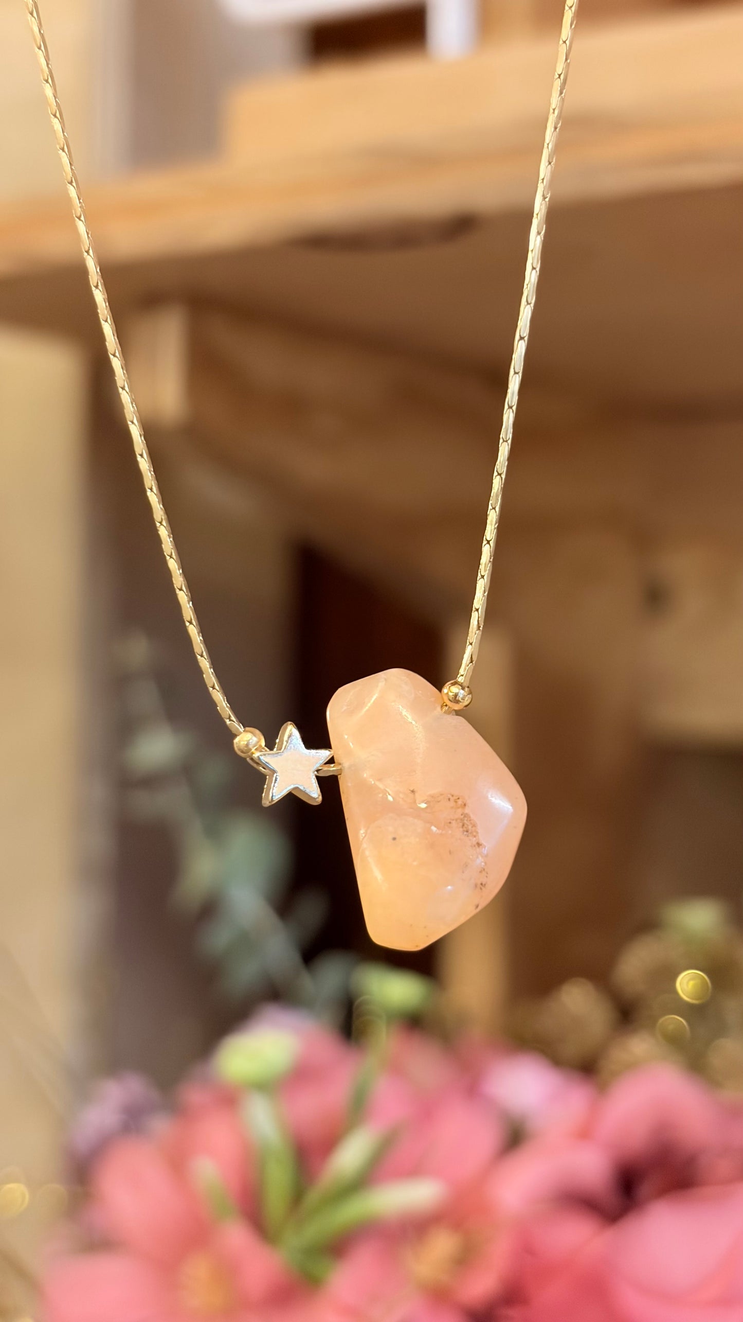 Collar Ópalo Rosa ⭐️ Brillos de Universo