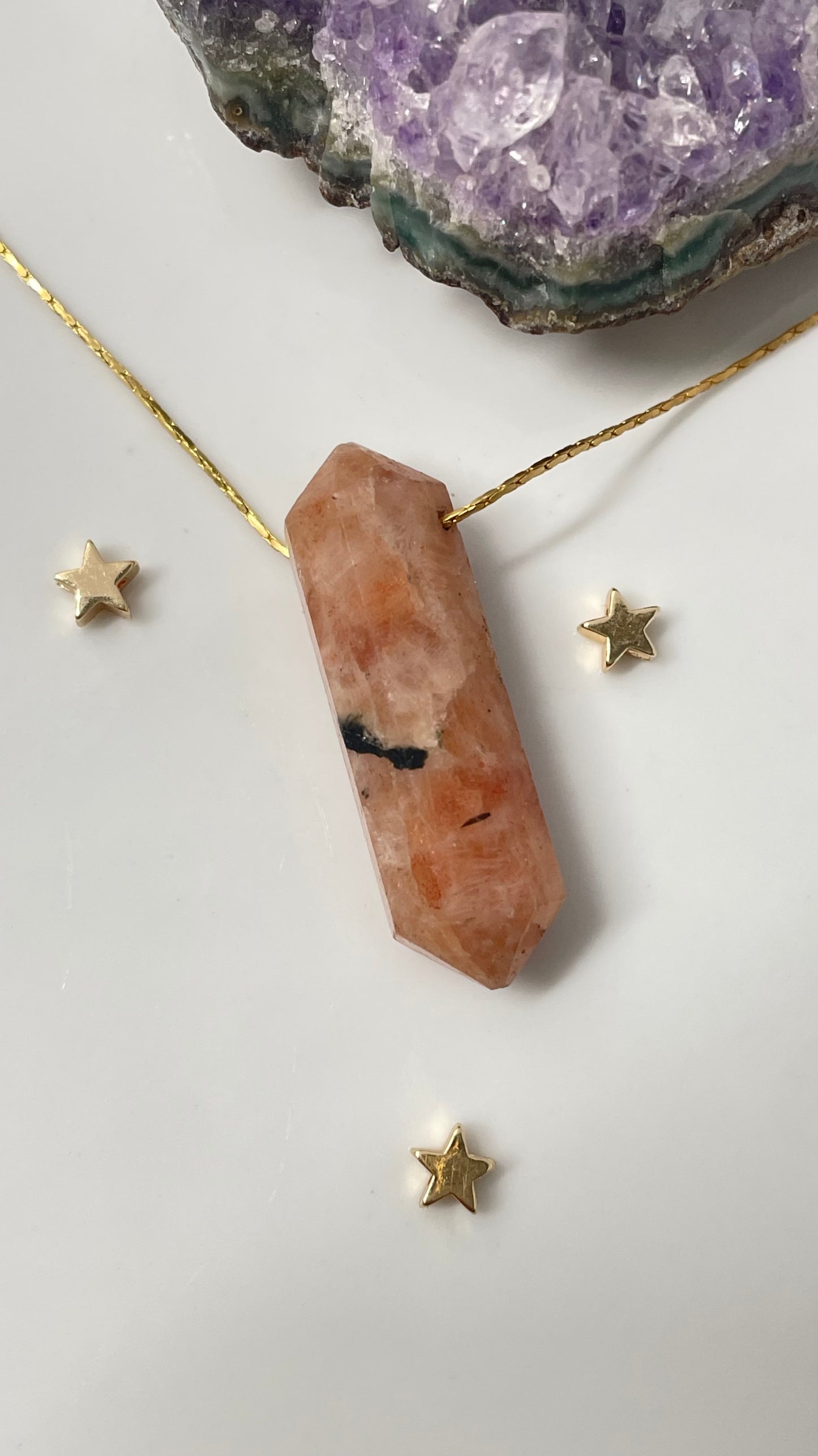 Collar Piedra Sol Pakistán Doble Punta