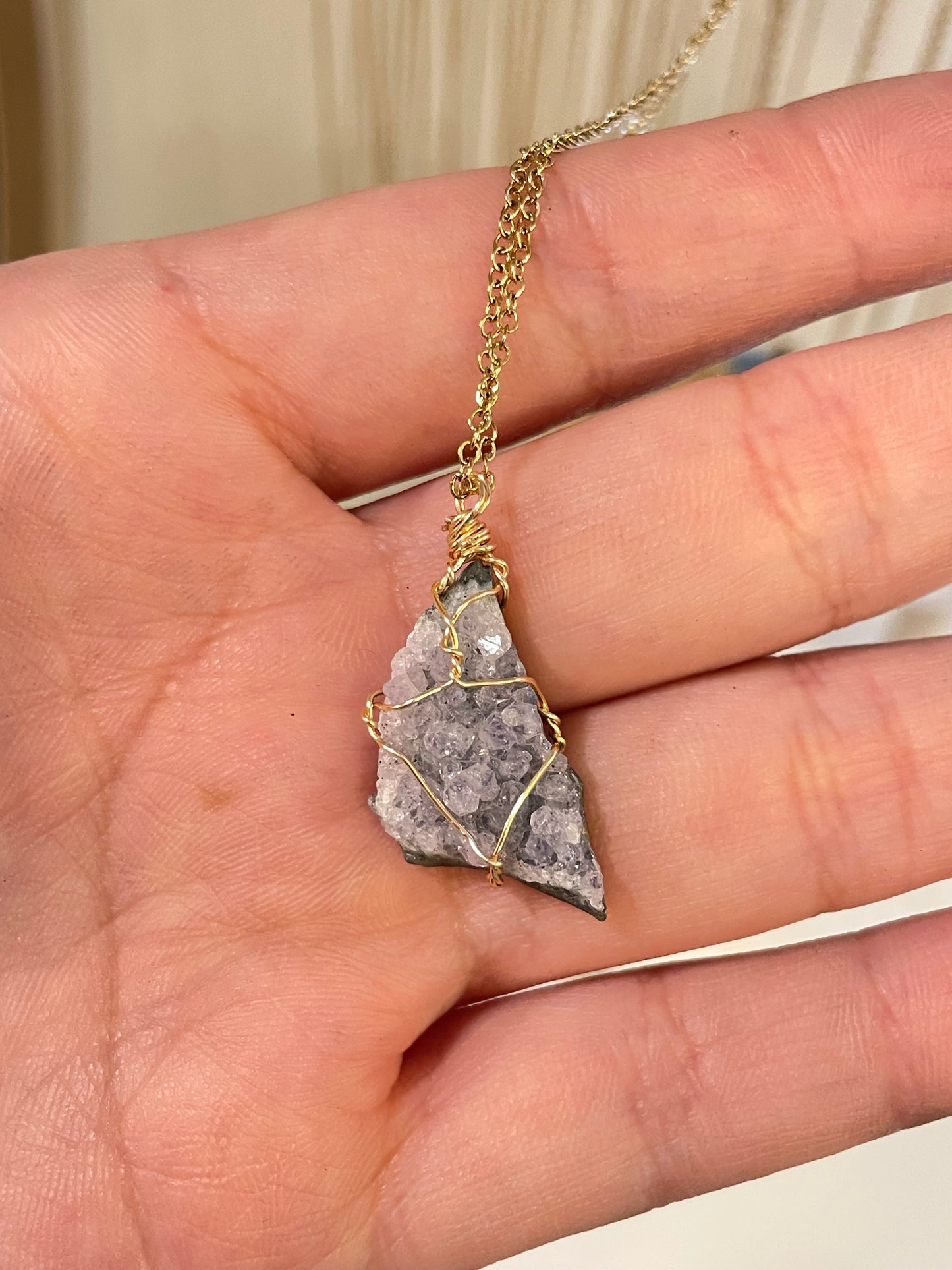 Collar Drusa de Amatista Engarzada✨