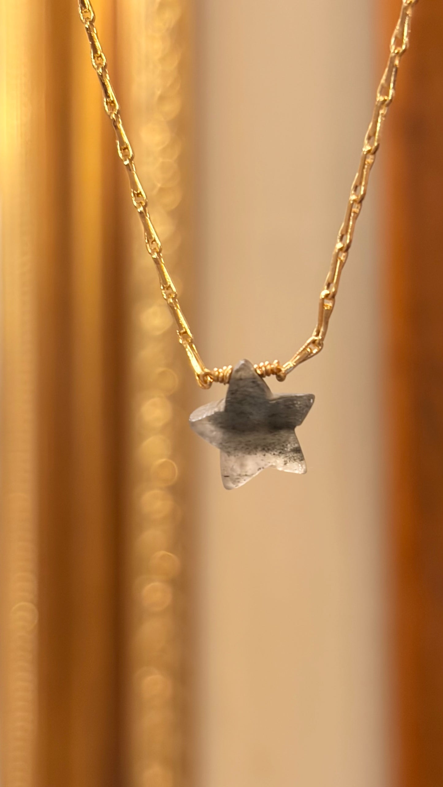 Collar Shine Ágata Musgo Estrella (2)