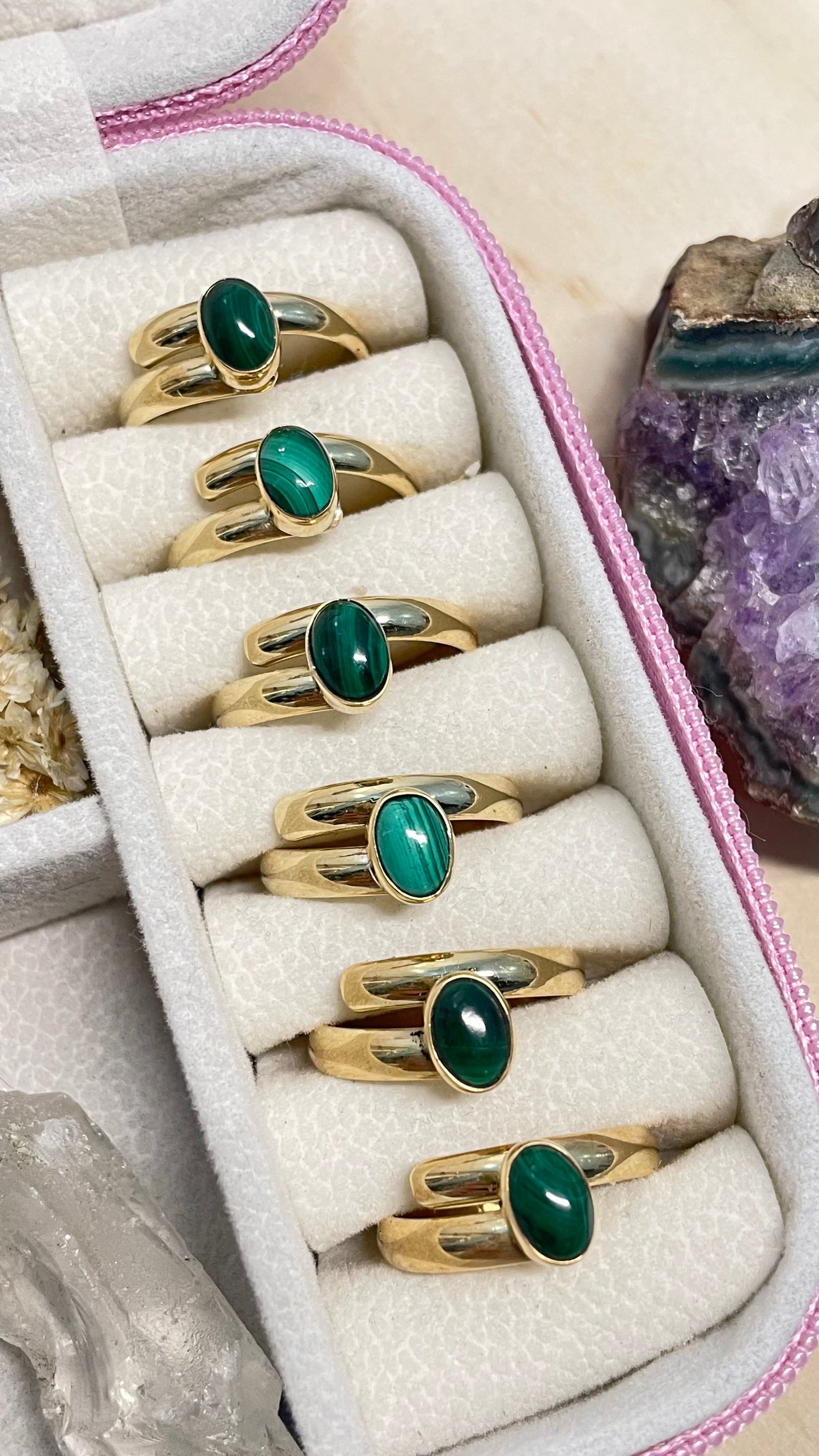Anillo Malaquita Mini