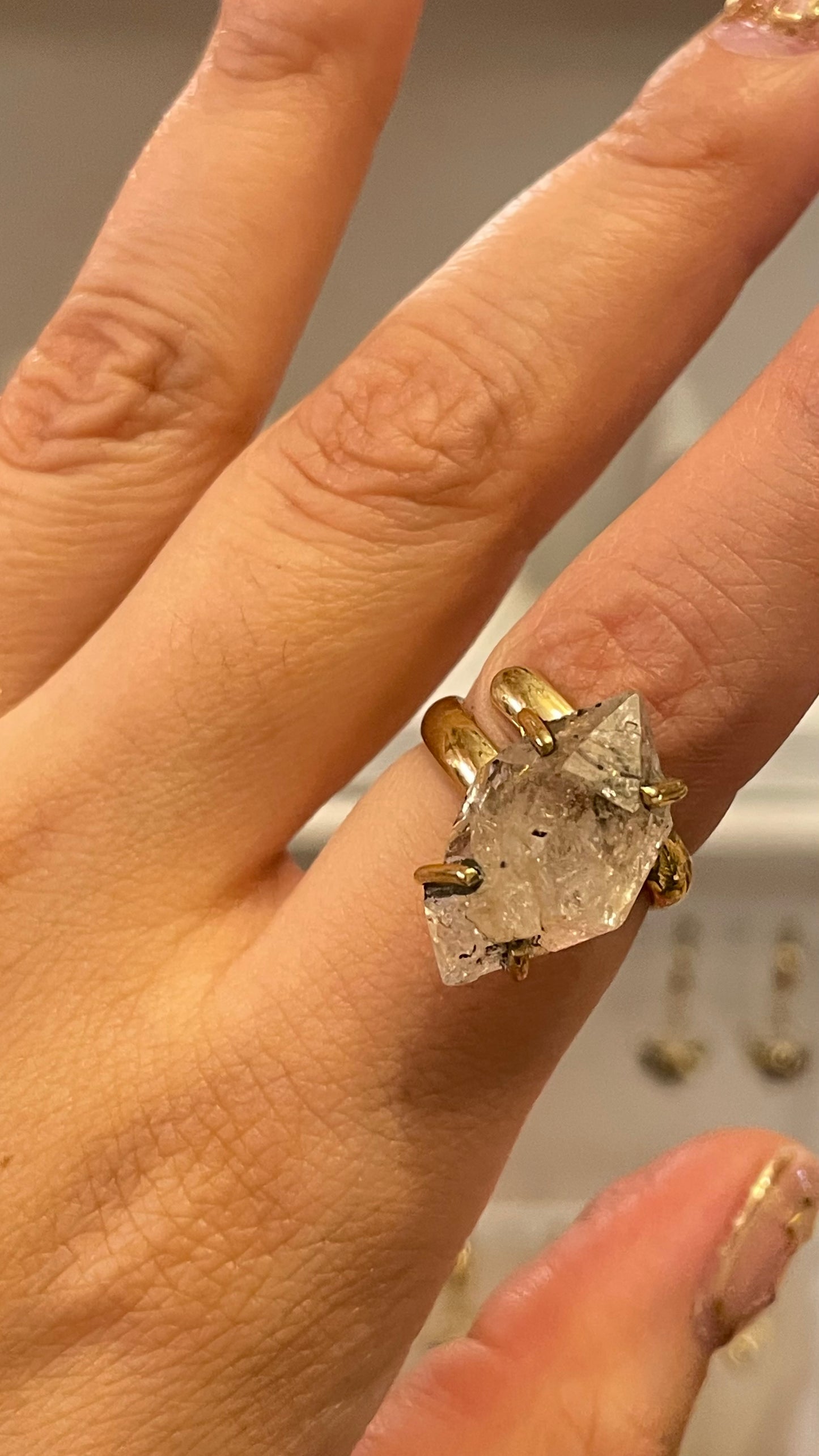 Anillo de Diamante Herkimer 2