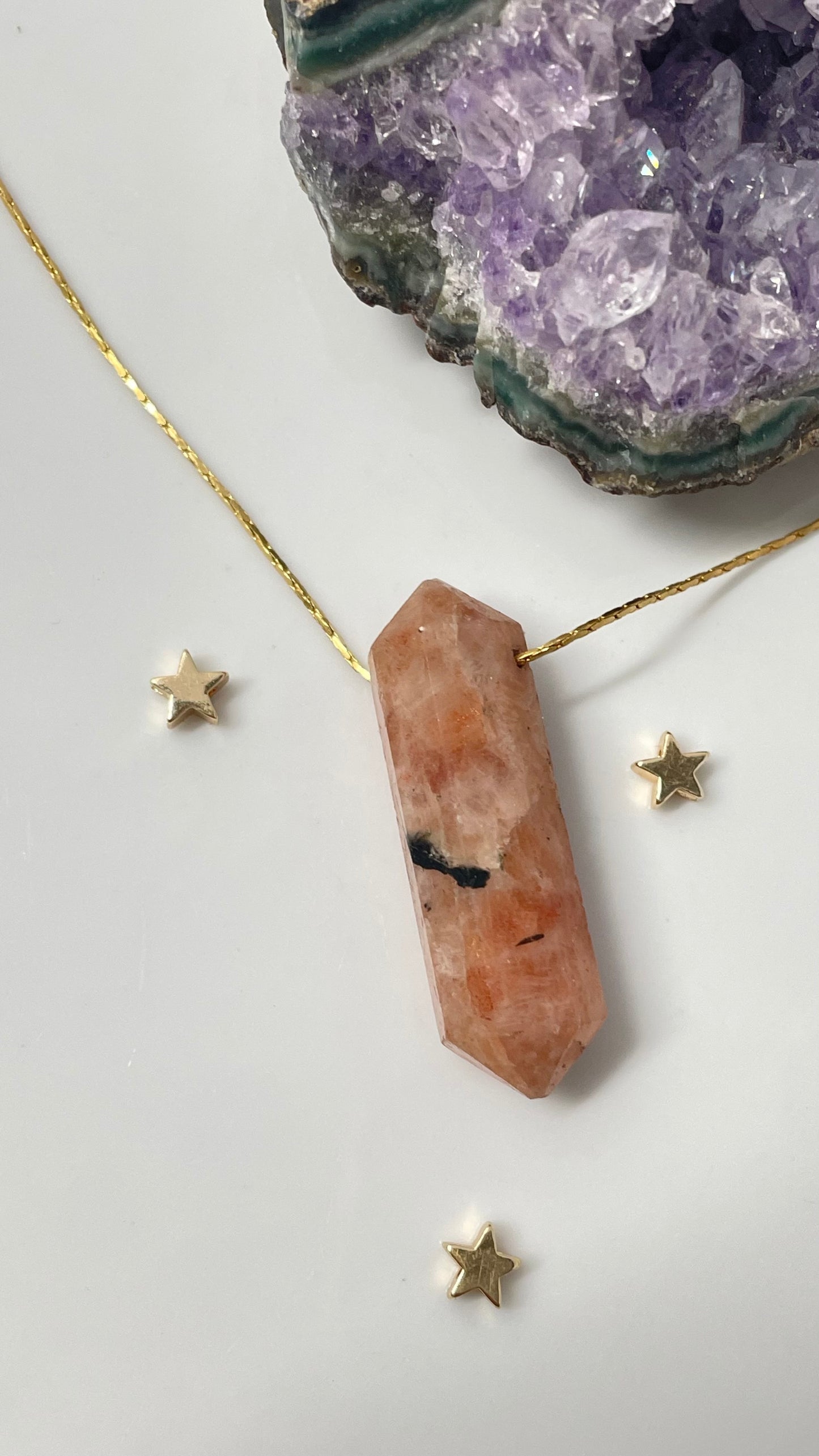 Collar Piedra Sol Pakistán Doble Punta