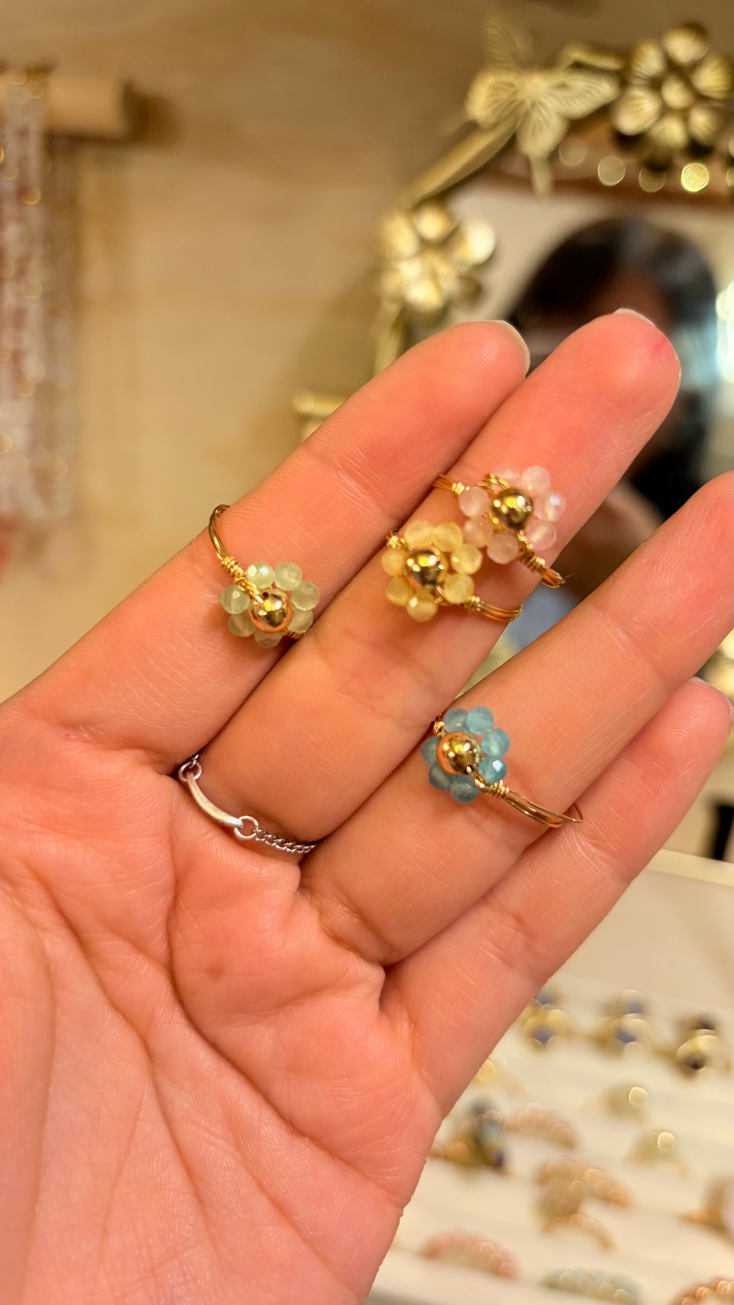 Anillo Flor de Ojo de Gato