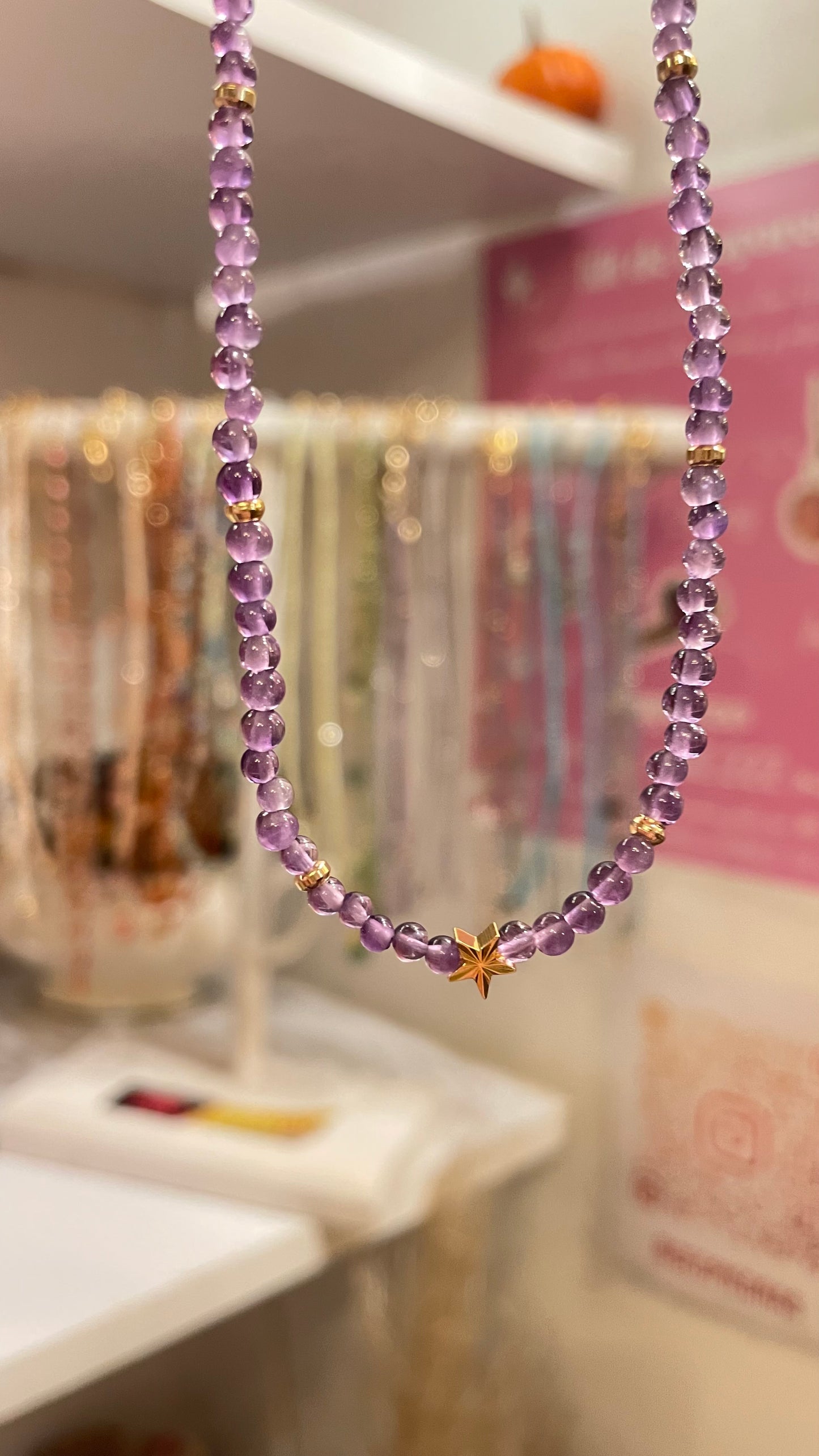 Gargantilla Amatista y Estrella