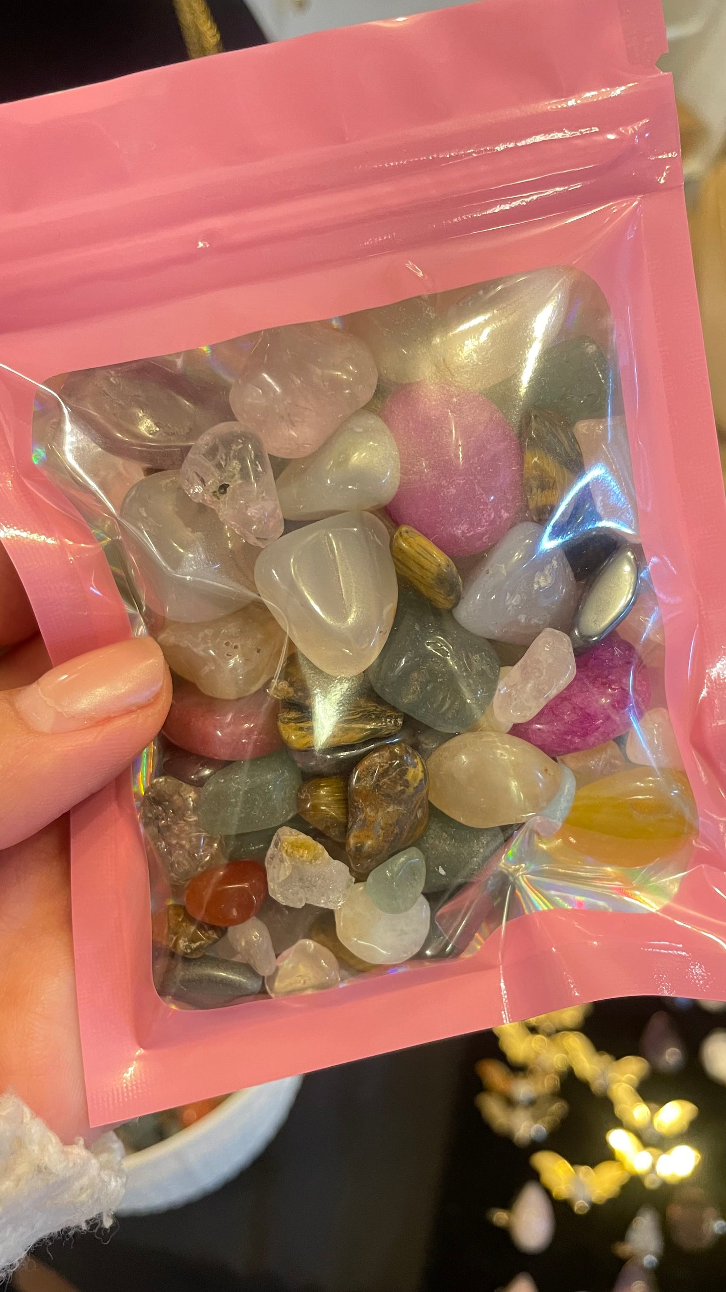 Bolsa de Cuarzos Mixtos ( TODO LO QUE QUEPA EN EL PLATITO X $50) ✨🫣