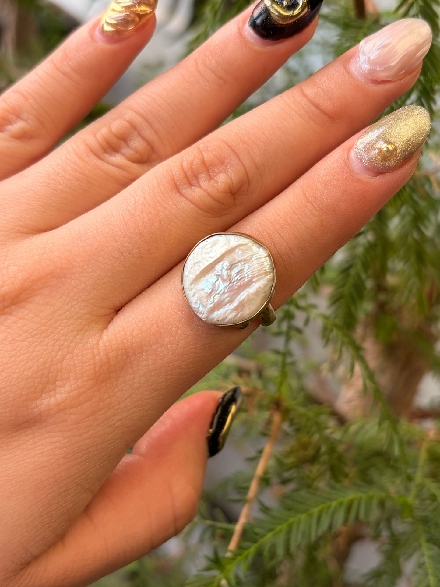 Anillo Perla Redonda Maxi