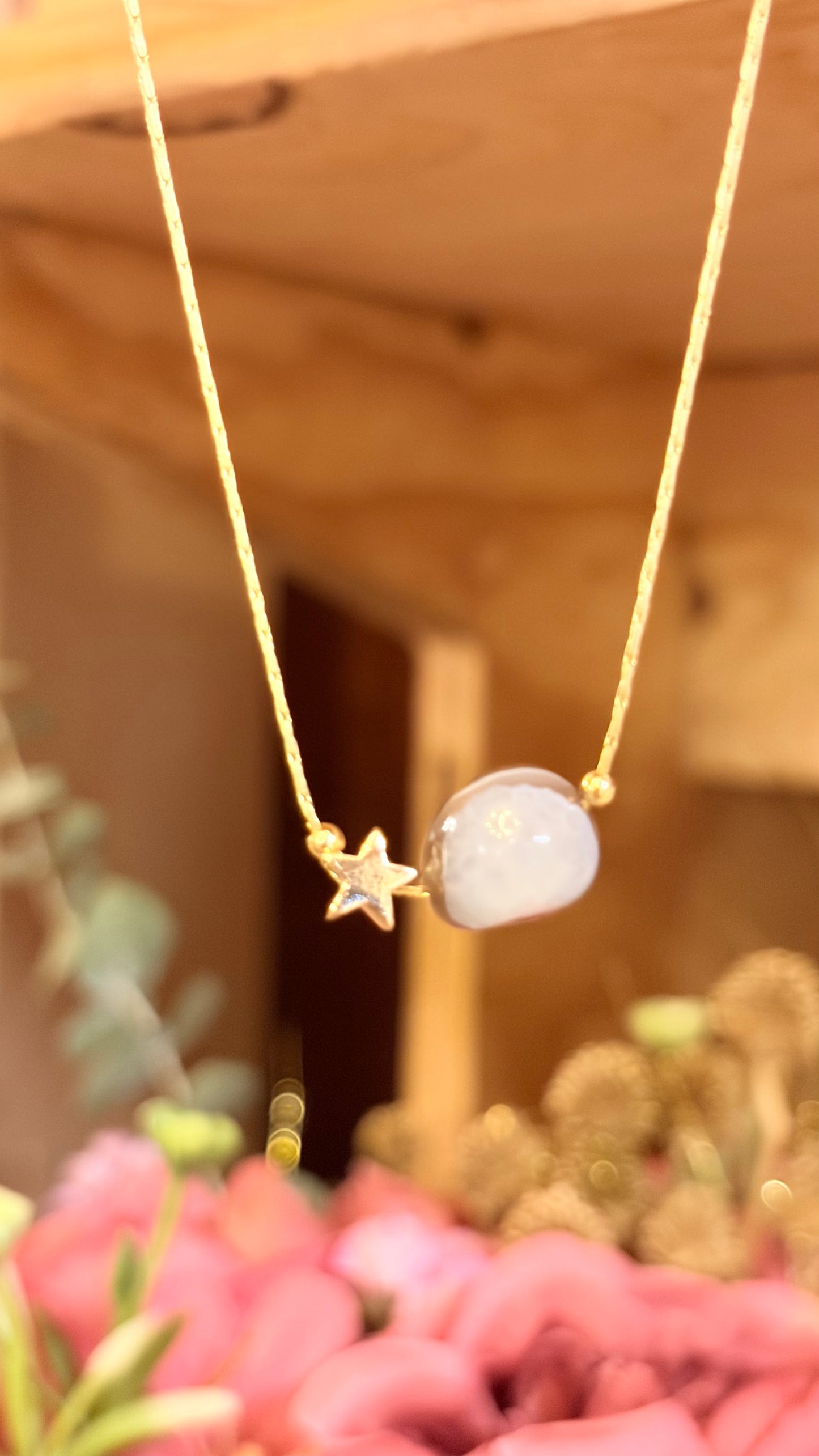 Collar Ágata Blue Lace Nuggets ⭐️ Brillos de Universo