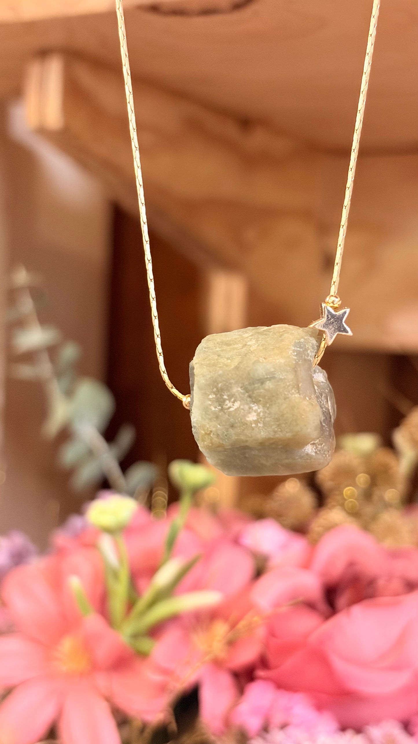 Collar Aguamarina Verde⭐️ Brillos de Universo