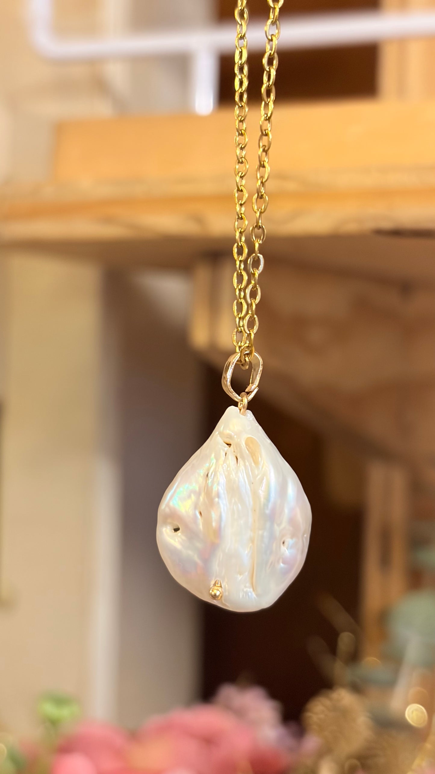 Collar Perla irregular (Pieza Única)