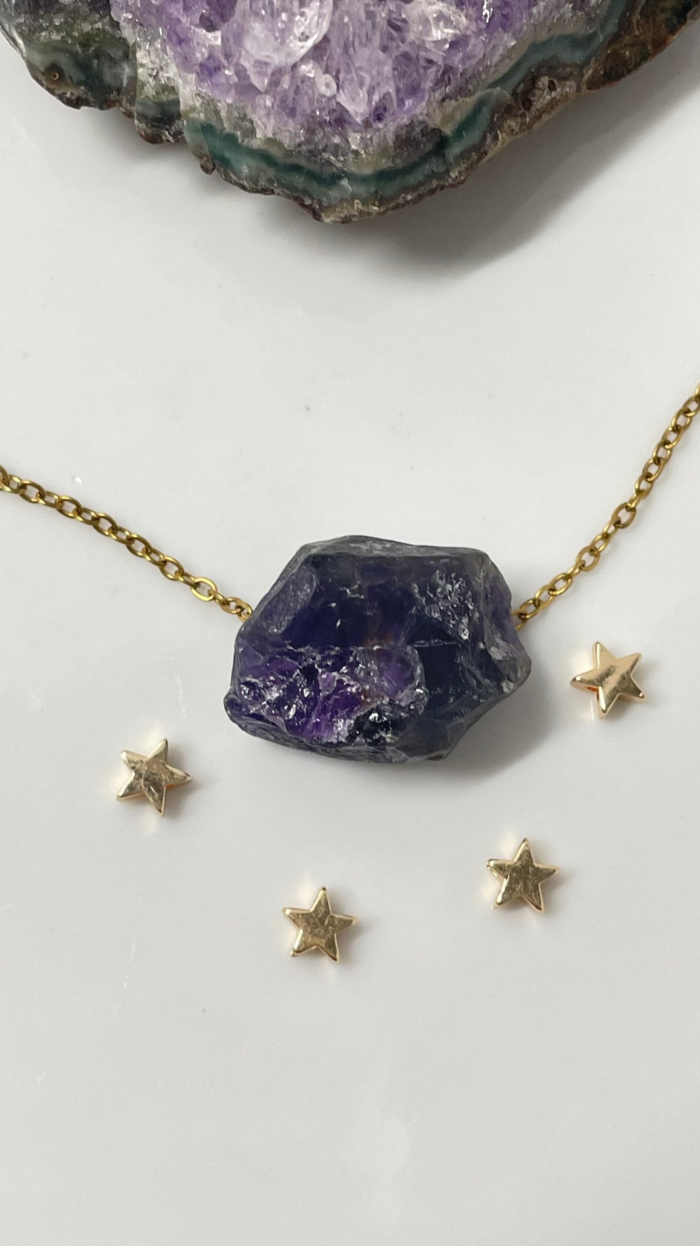 Collar Amatista en Bruto