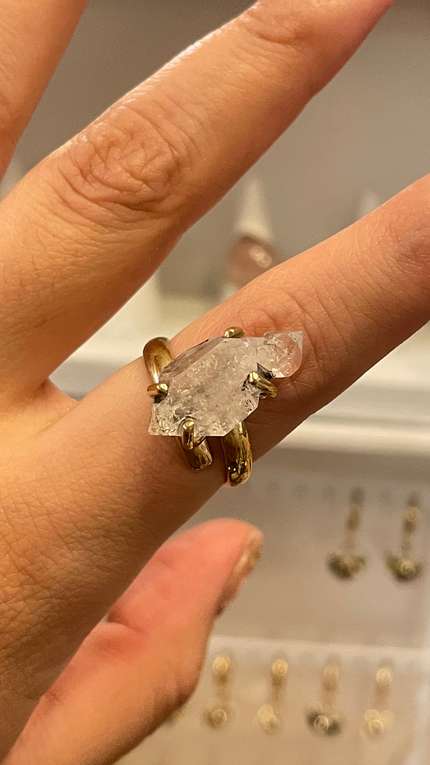 Anillo de Diamante Herkimer 3