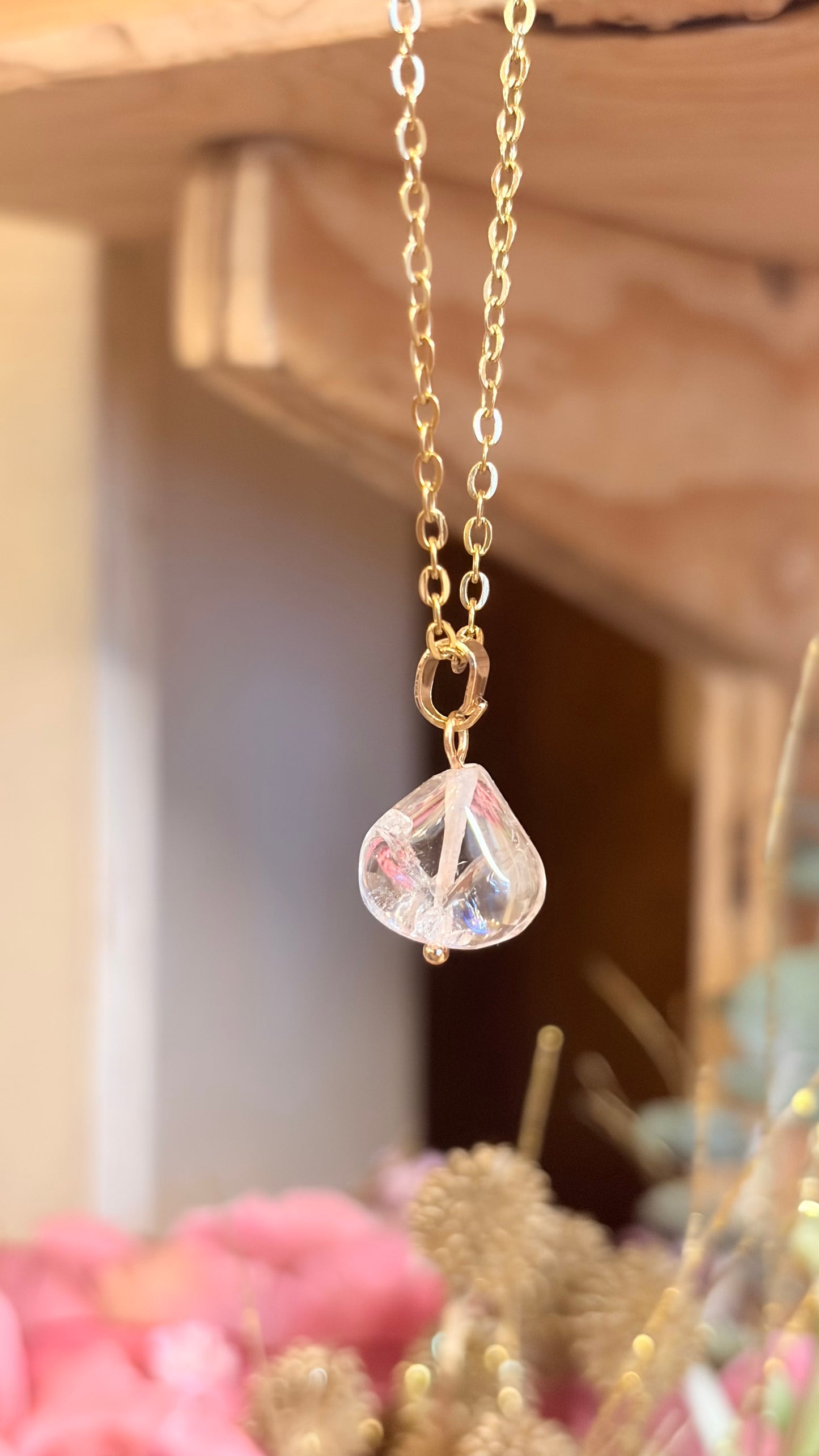Collar Cuarzo Cristal Craquelado (Pieza Única)