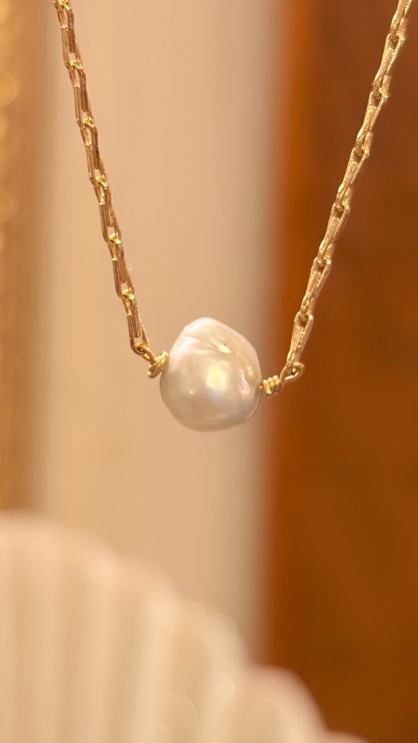 Collar Shine Perla Limón