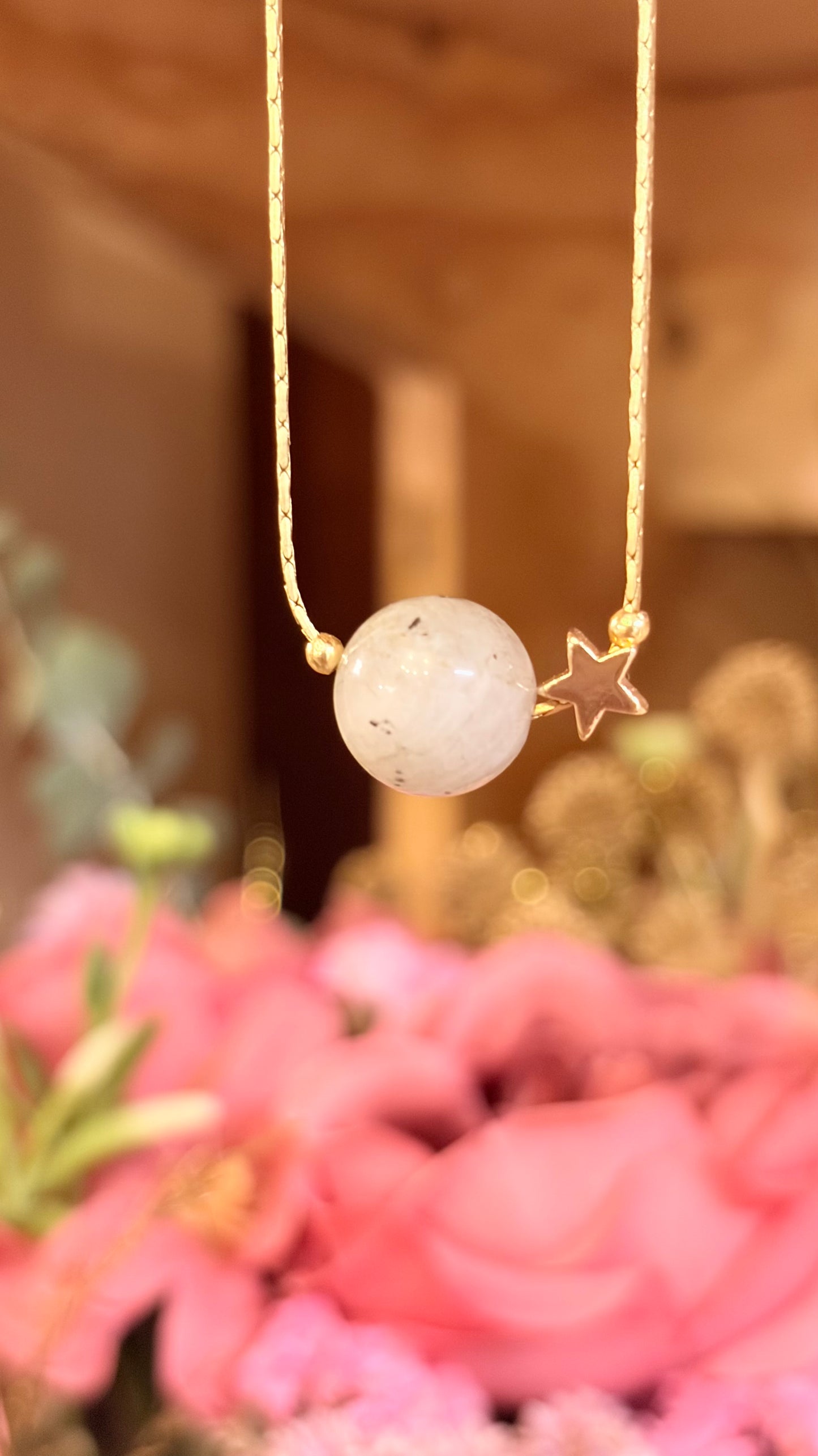 Collar Labradorita Gris ⭐️ Brillos de Universo