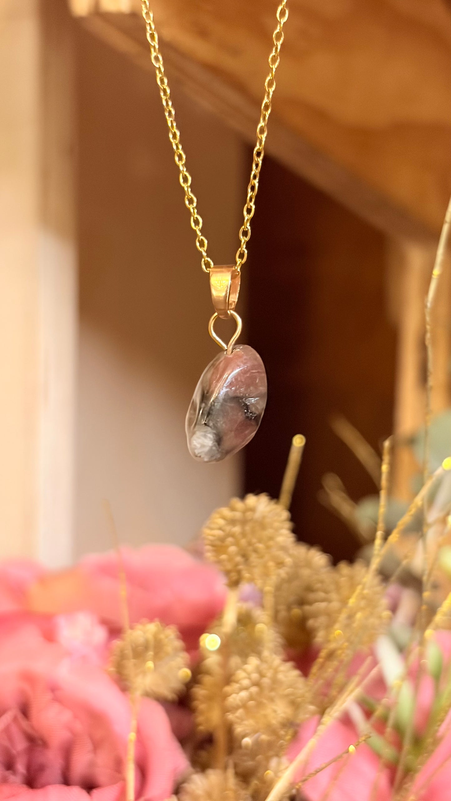Collar Turmalina Sandía Nugget (Pieza Única)