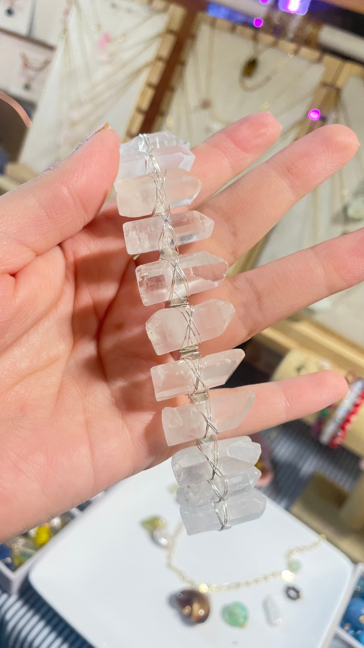 Diadema de Punta de Cuarzo Cristal - Bazar