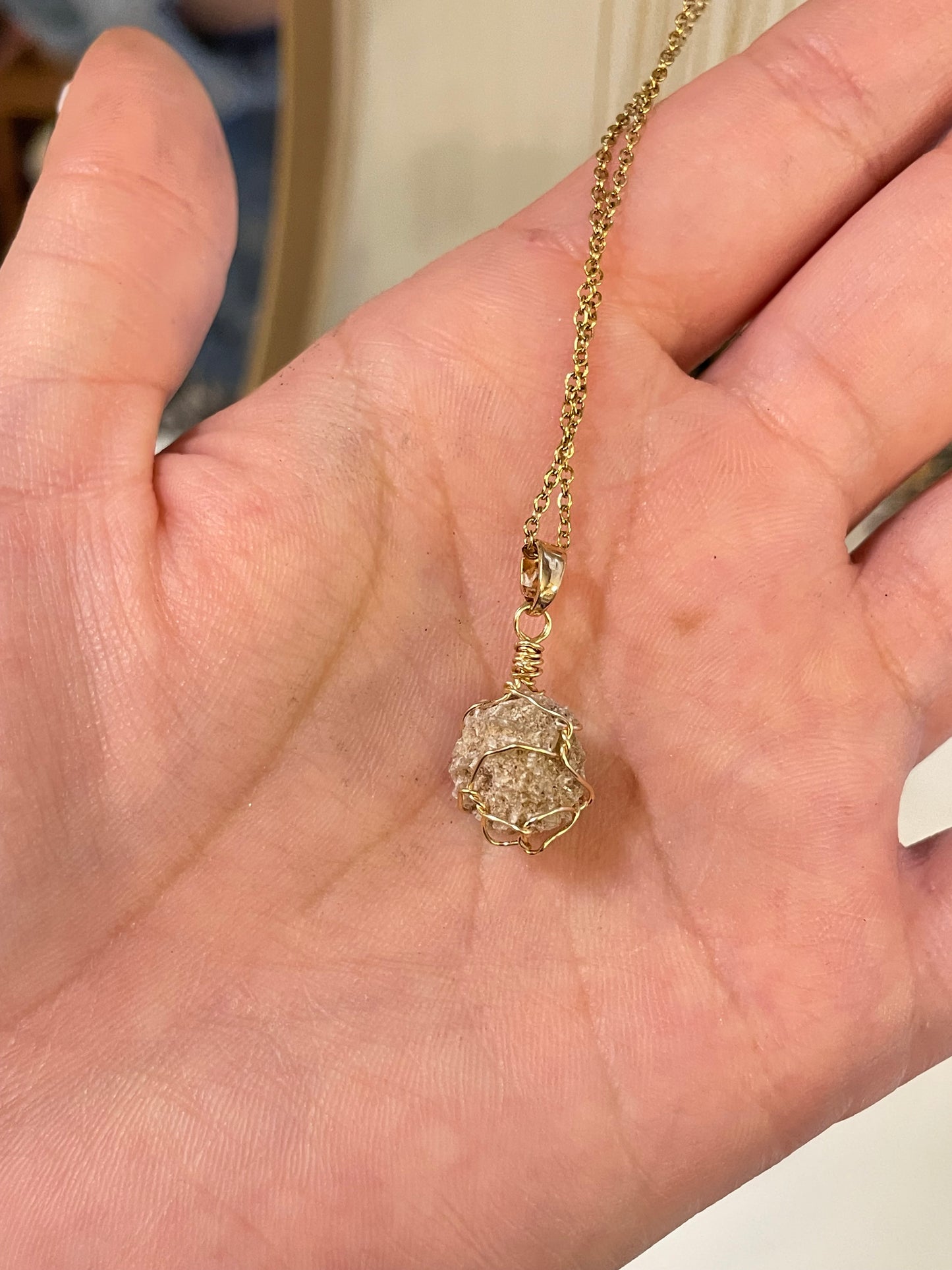 Collar Rosa del desierto Engarzada✨