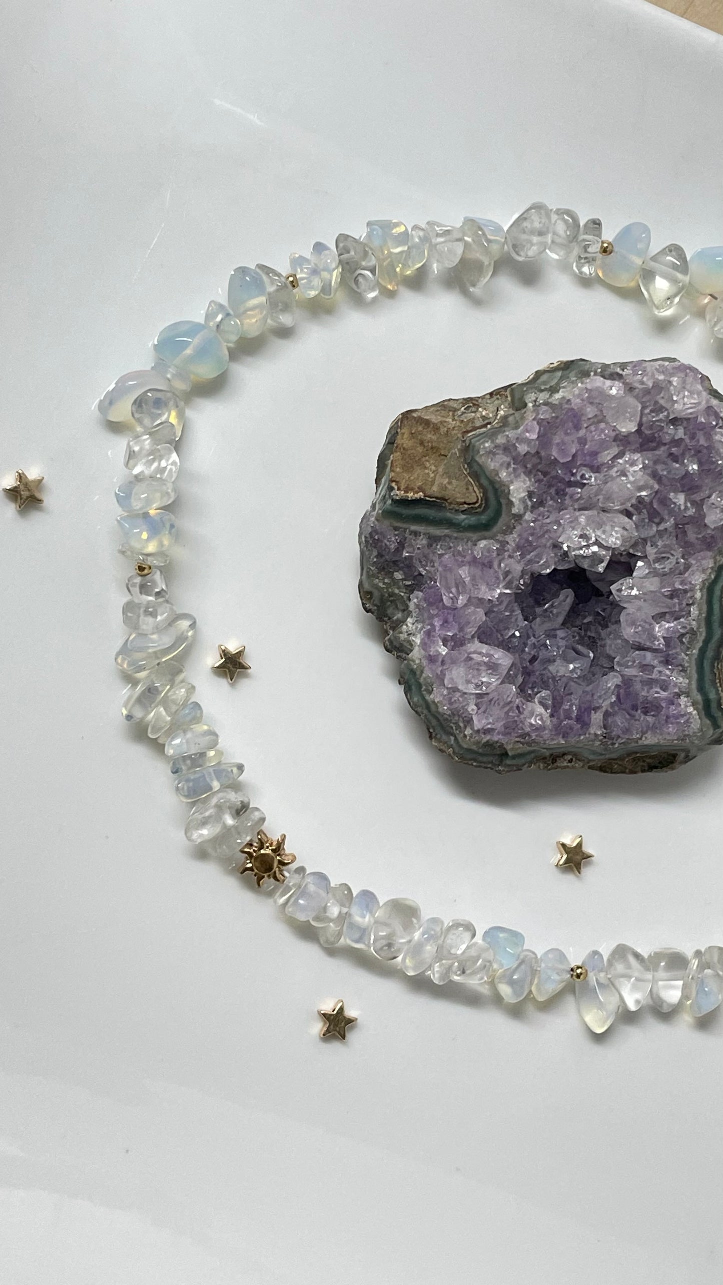 Collar Gargantilla de Opalina Chip