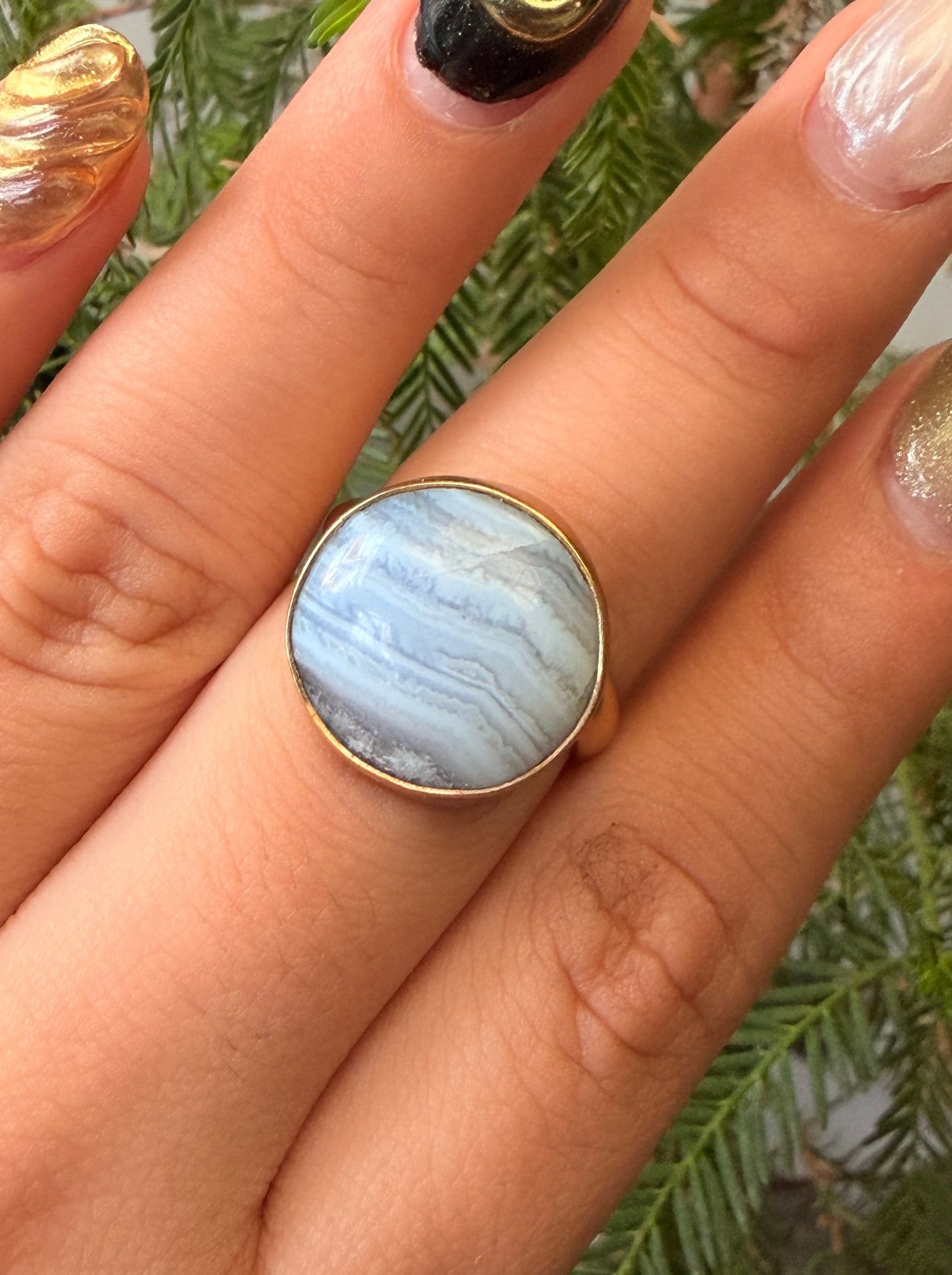 Anillo Ágata Blue Lace