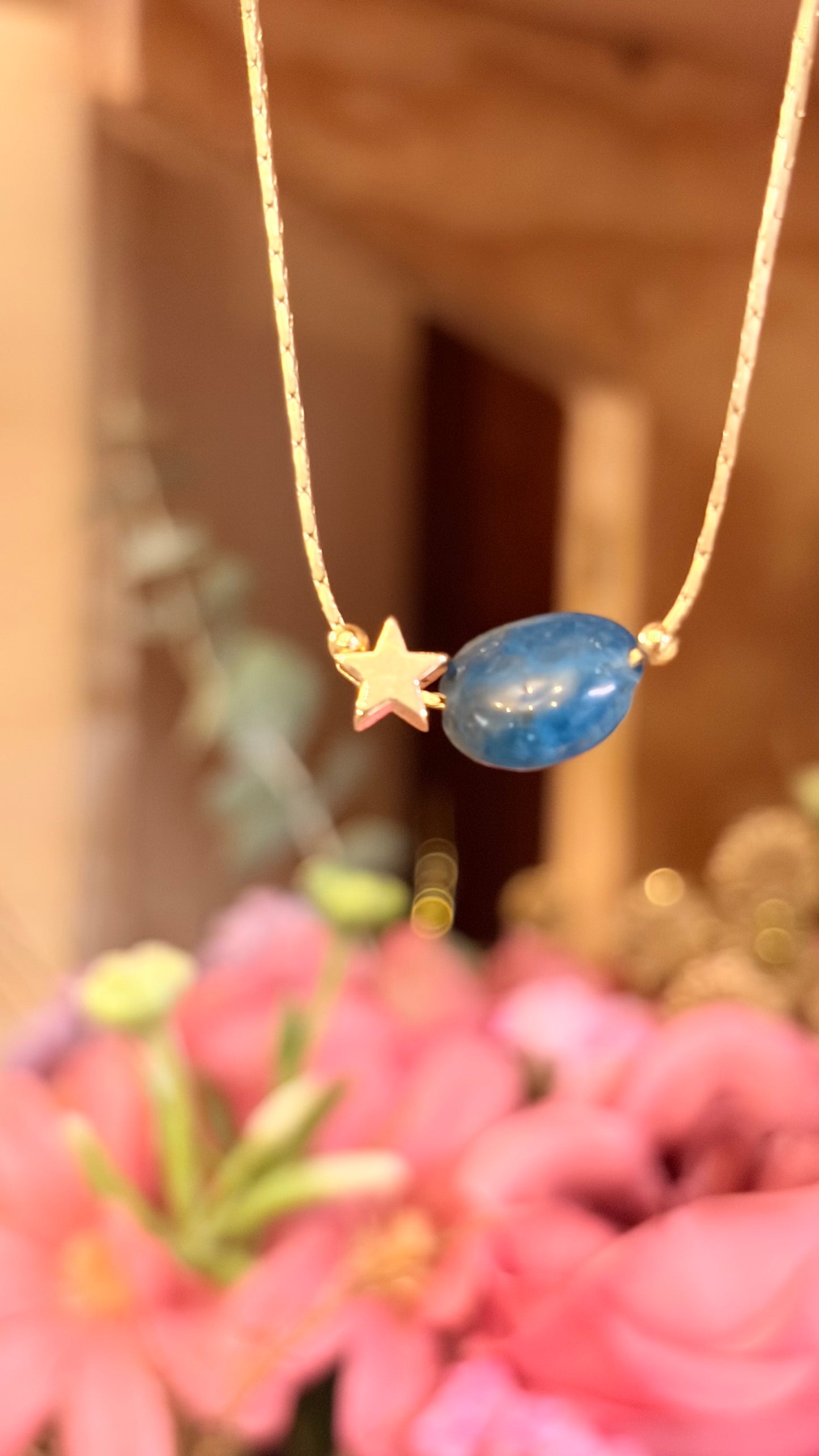 Collar Apatito Azul Nugget ⭐️ Brillos de Universo