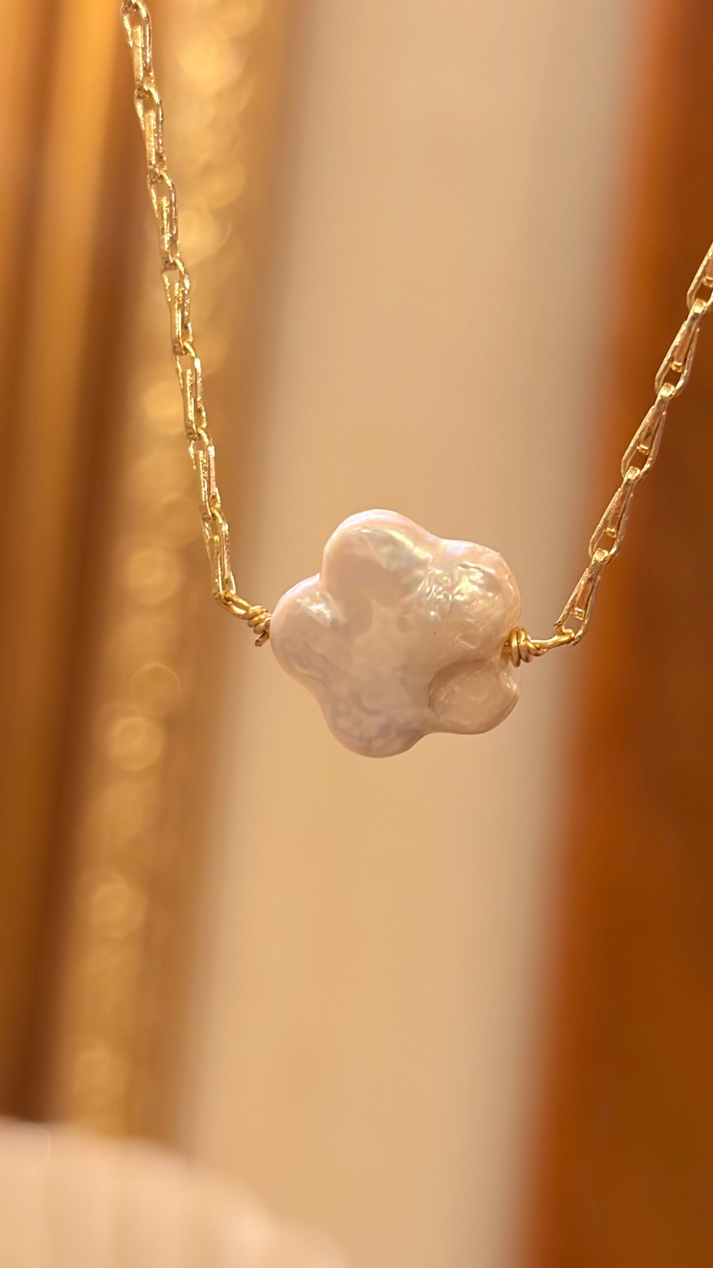 Collar Shine Perla Flor