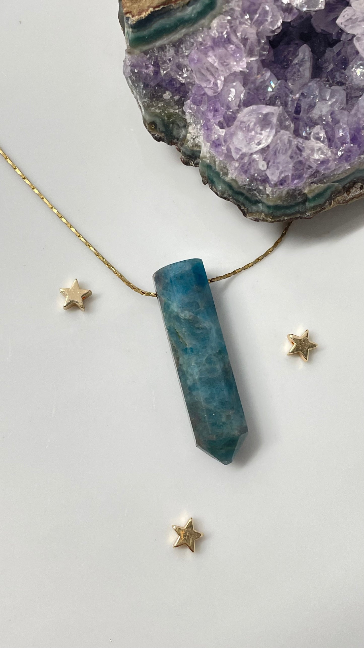 Collar Apatito Azul Pakistán Doble Punta