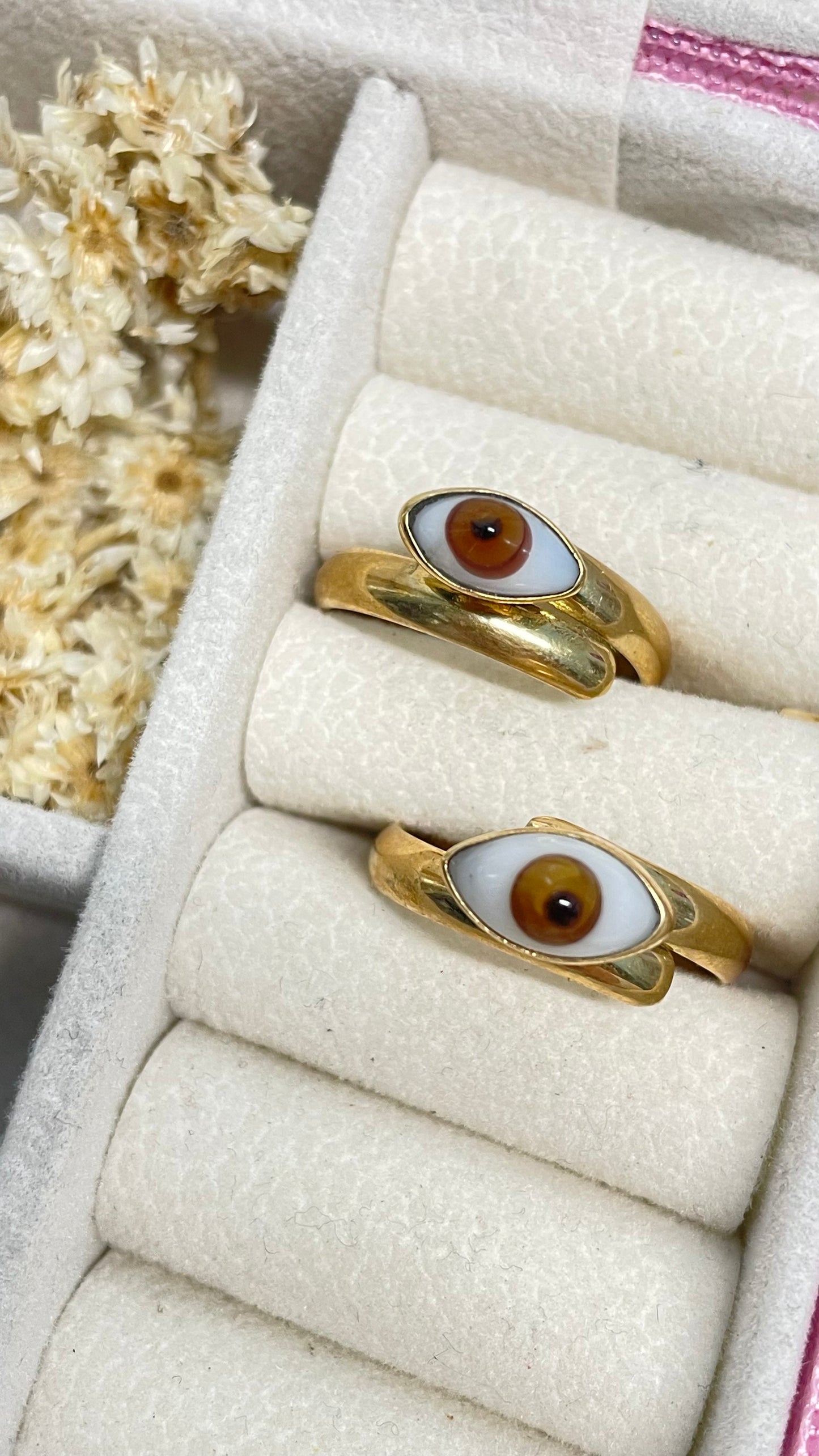 Anillo Ojo de Dios Ámbar mini