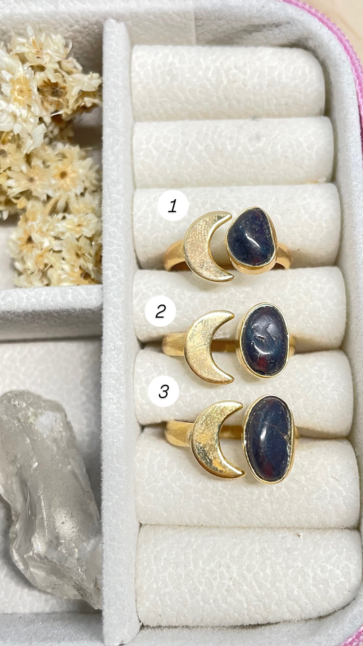Anillo Granate y Luna
