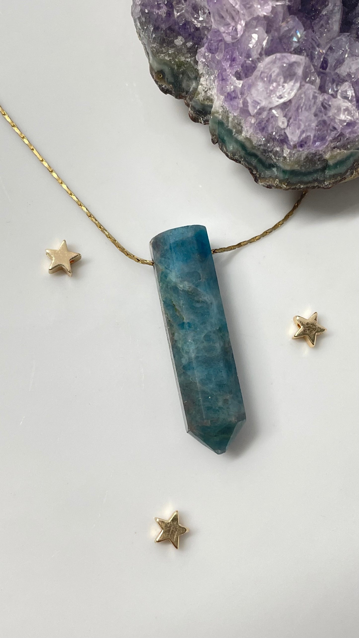 Collar Apatito Azul Pakistán Doble Punta