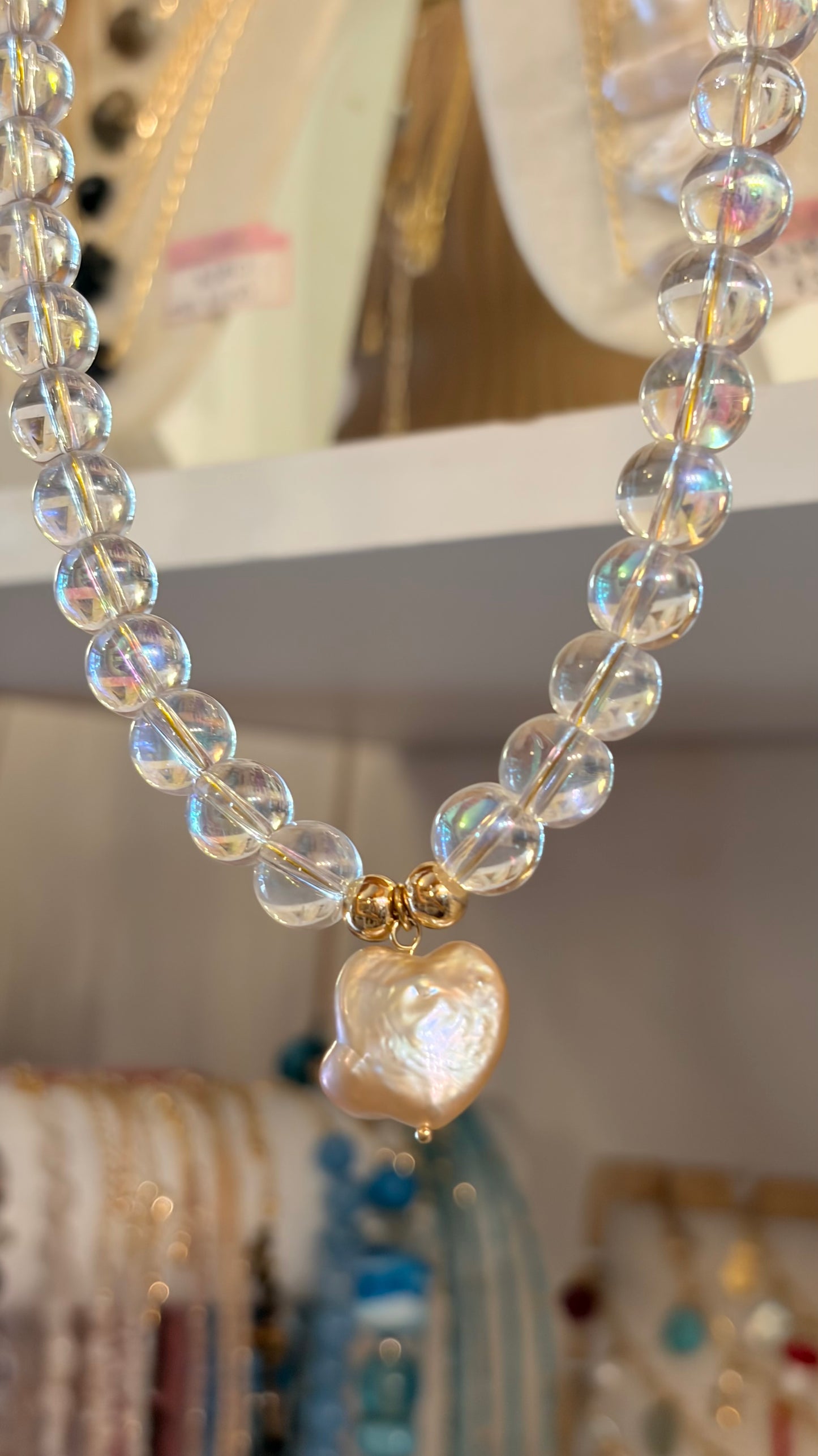 Gargantilla Aura Corazón Perla ⭐️