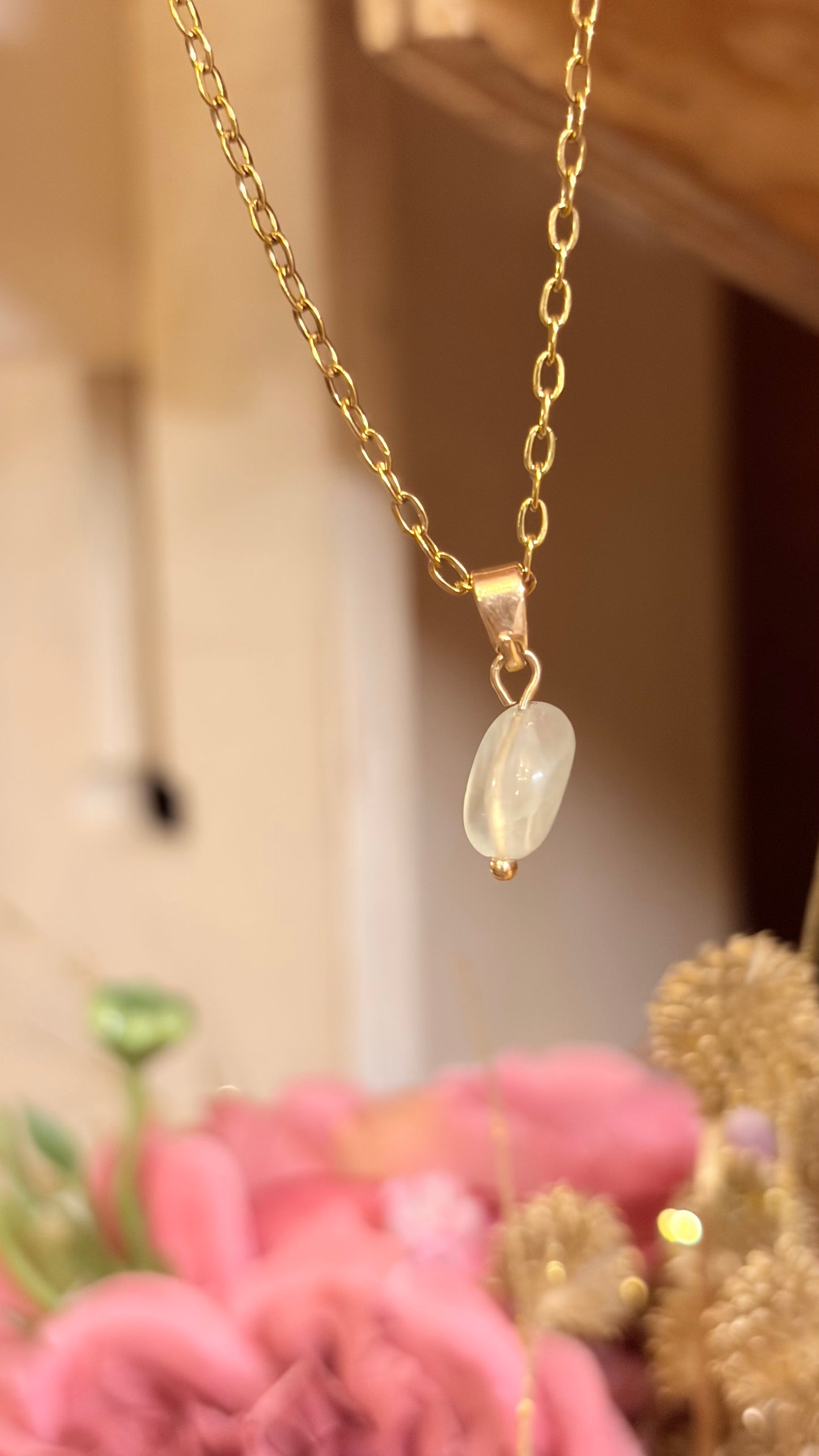 Collar Cuarzo Limón Nugget (Pieza Única)