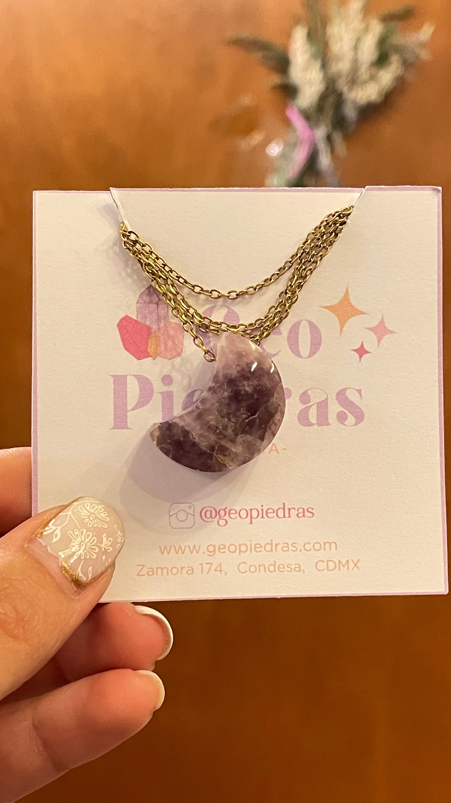 Collar Amatista Luna