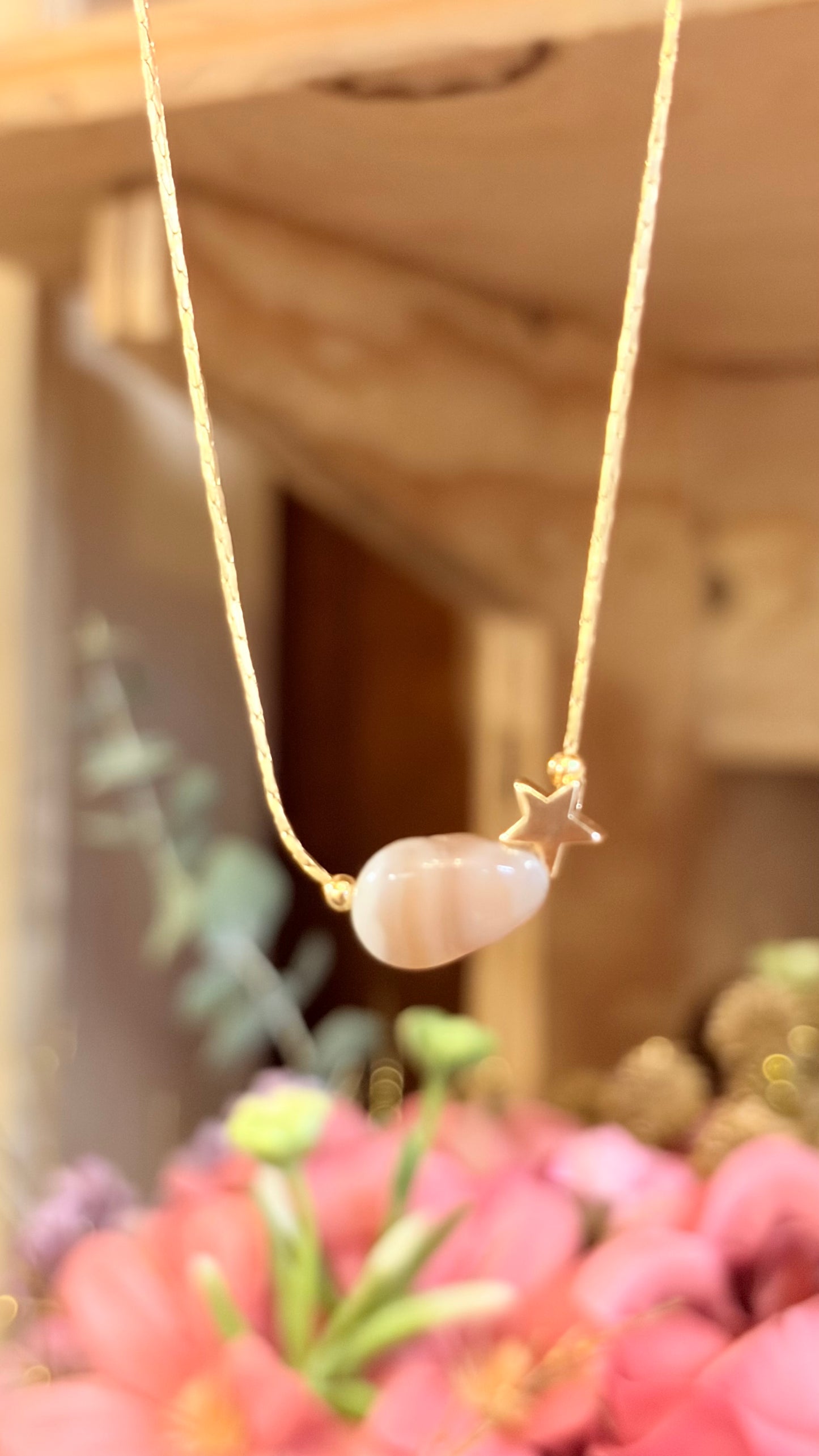 Collar Ágata Natural Nugget ⭐️ Brillos de Universo