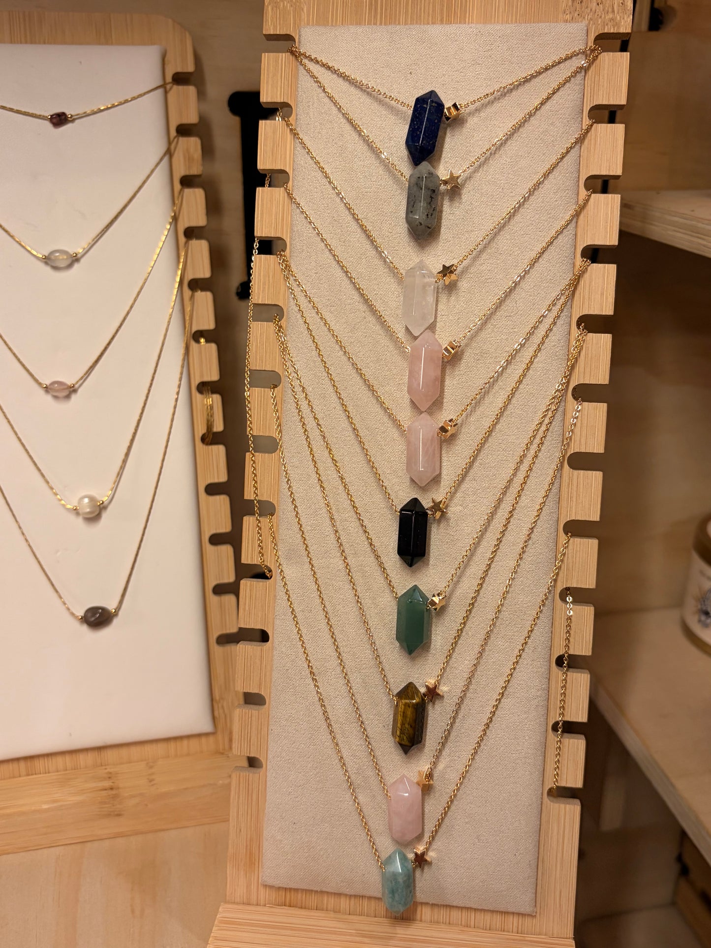 Stock de $100 pesitos• Collar Cuarzo Doble Punta Mini