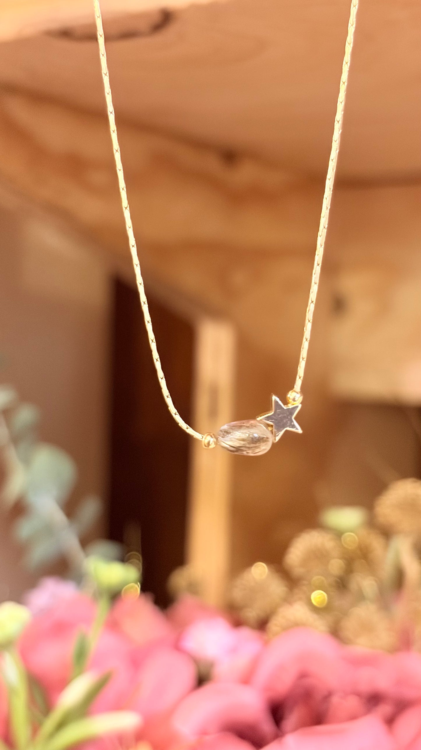 Collar Cuarzo Limón Nugget ⭐️ Brillos de Universo