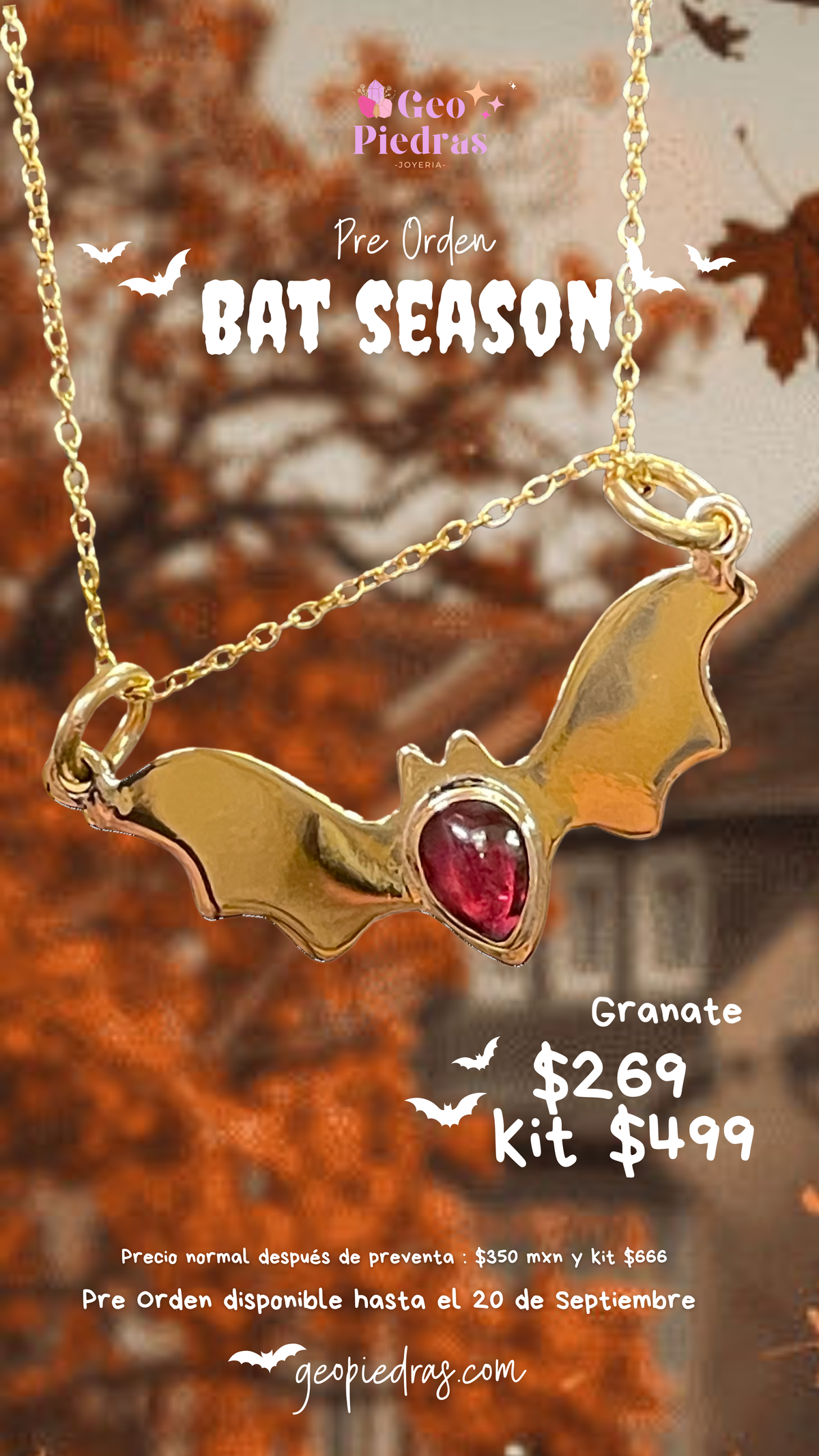 PRE VENTA ✨🦇💜BAT SEASON GRANATE 💜🦇✨ Edición 2026