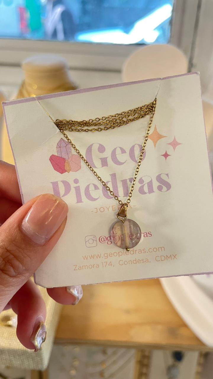 Collar de Fluorita Redonda