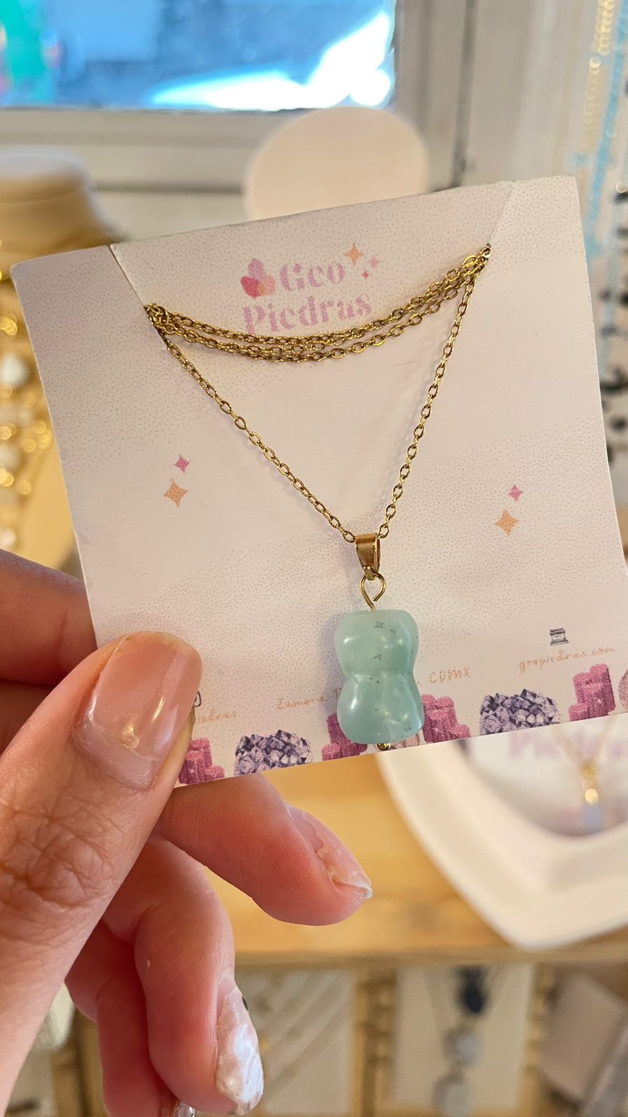 Collar de Amazonita Azul